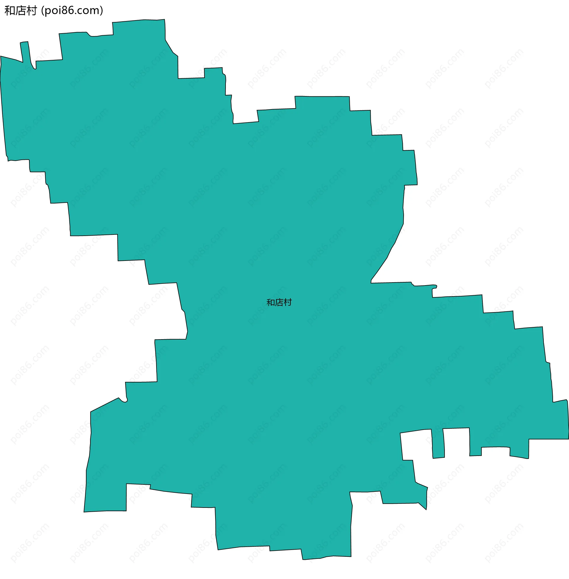 和店村边界地图