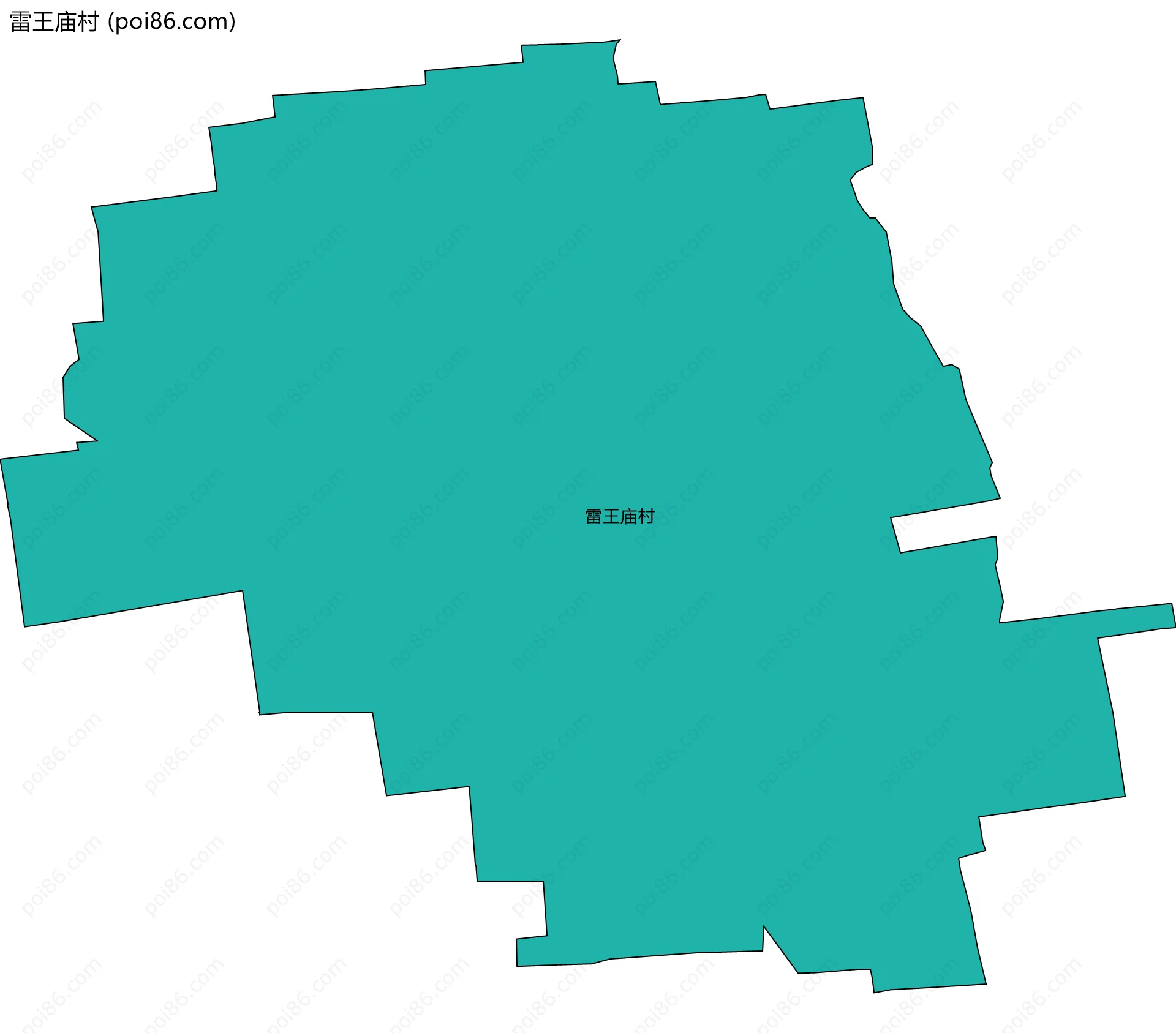雷王庙村边界地图