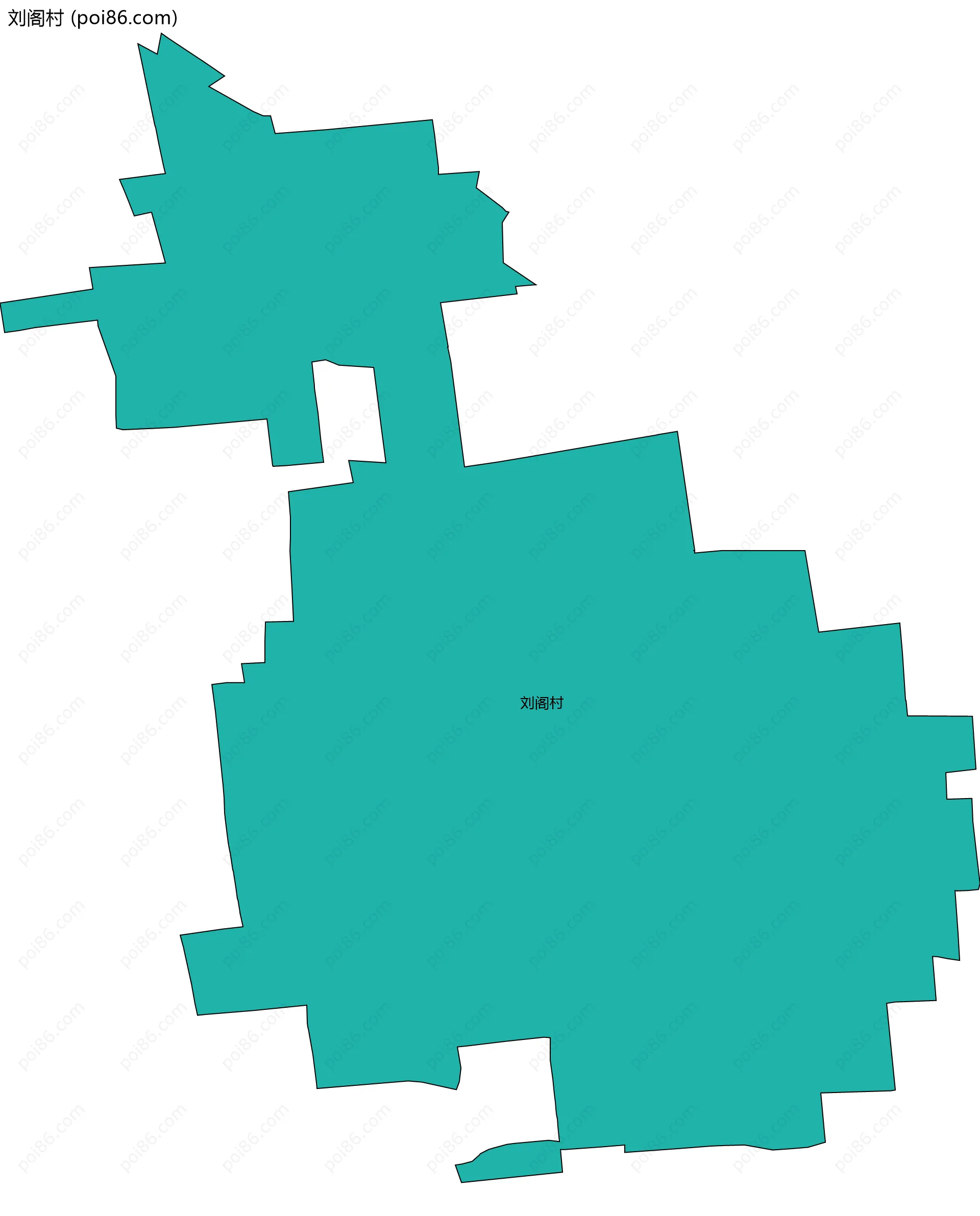 刘阁村边界地图