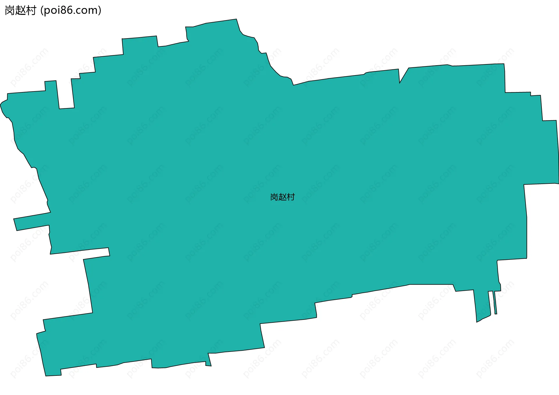 岗赵村边界地图