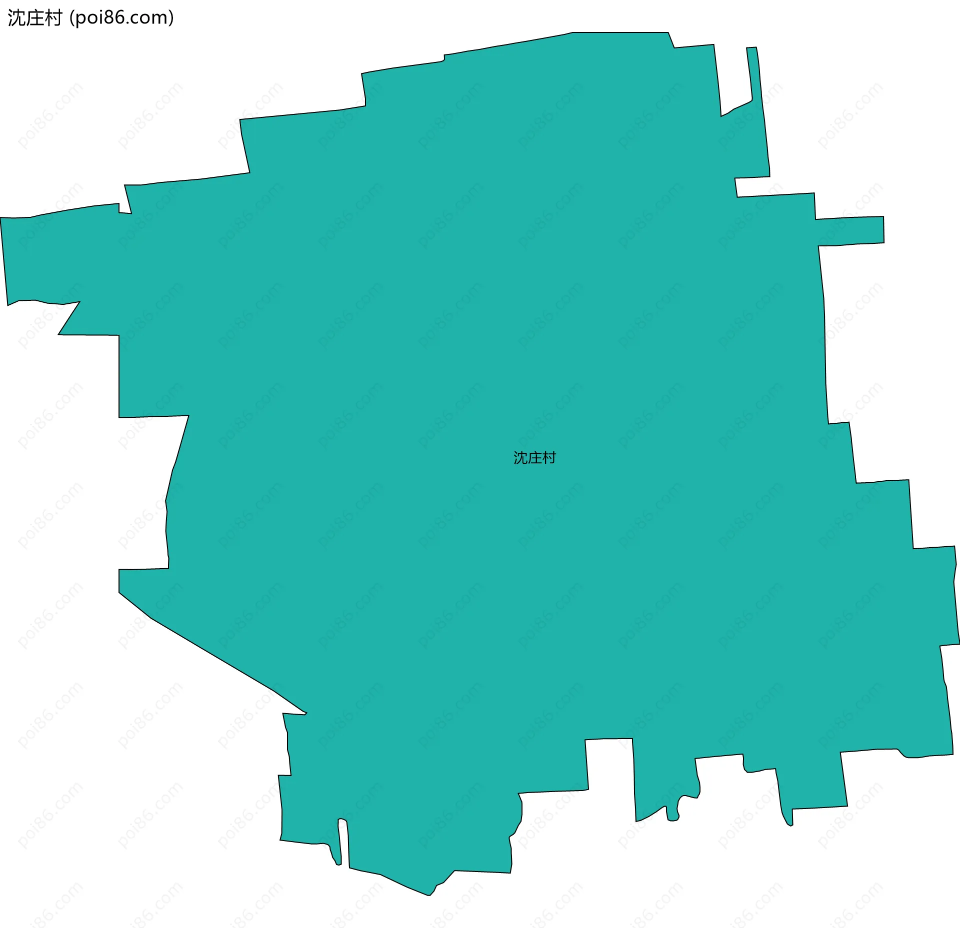 沈庄村边界地图