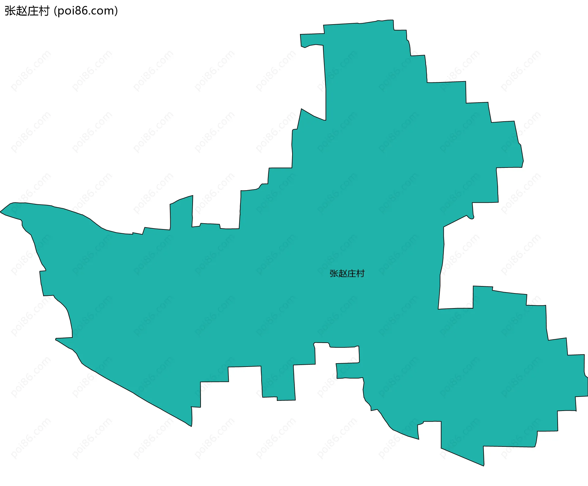 张赵庄村边界地图