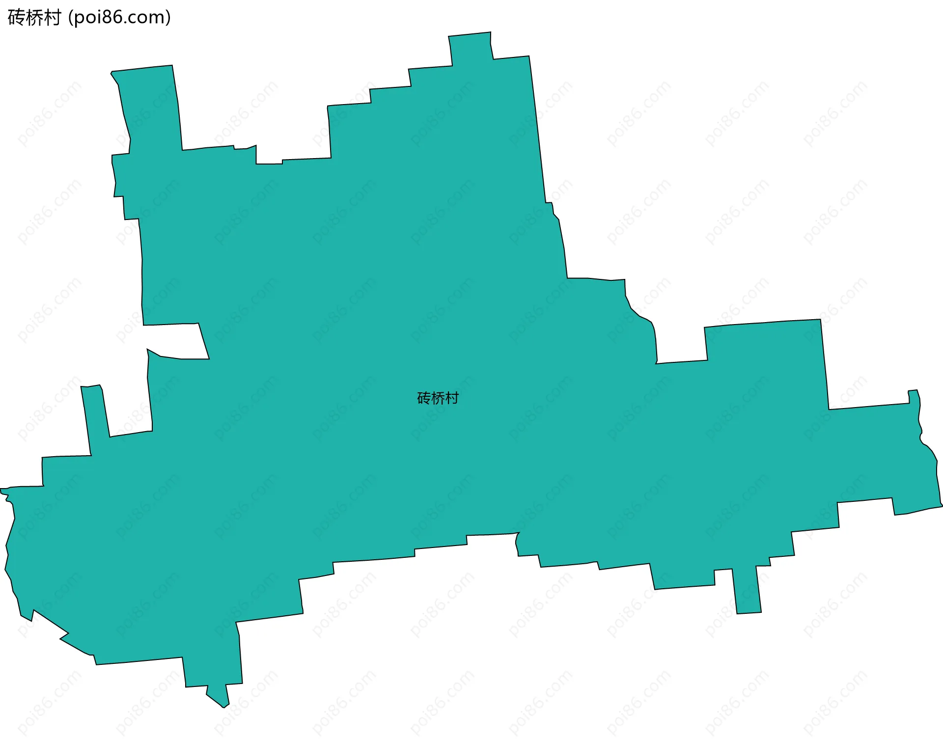 砖桥村边界地图