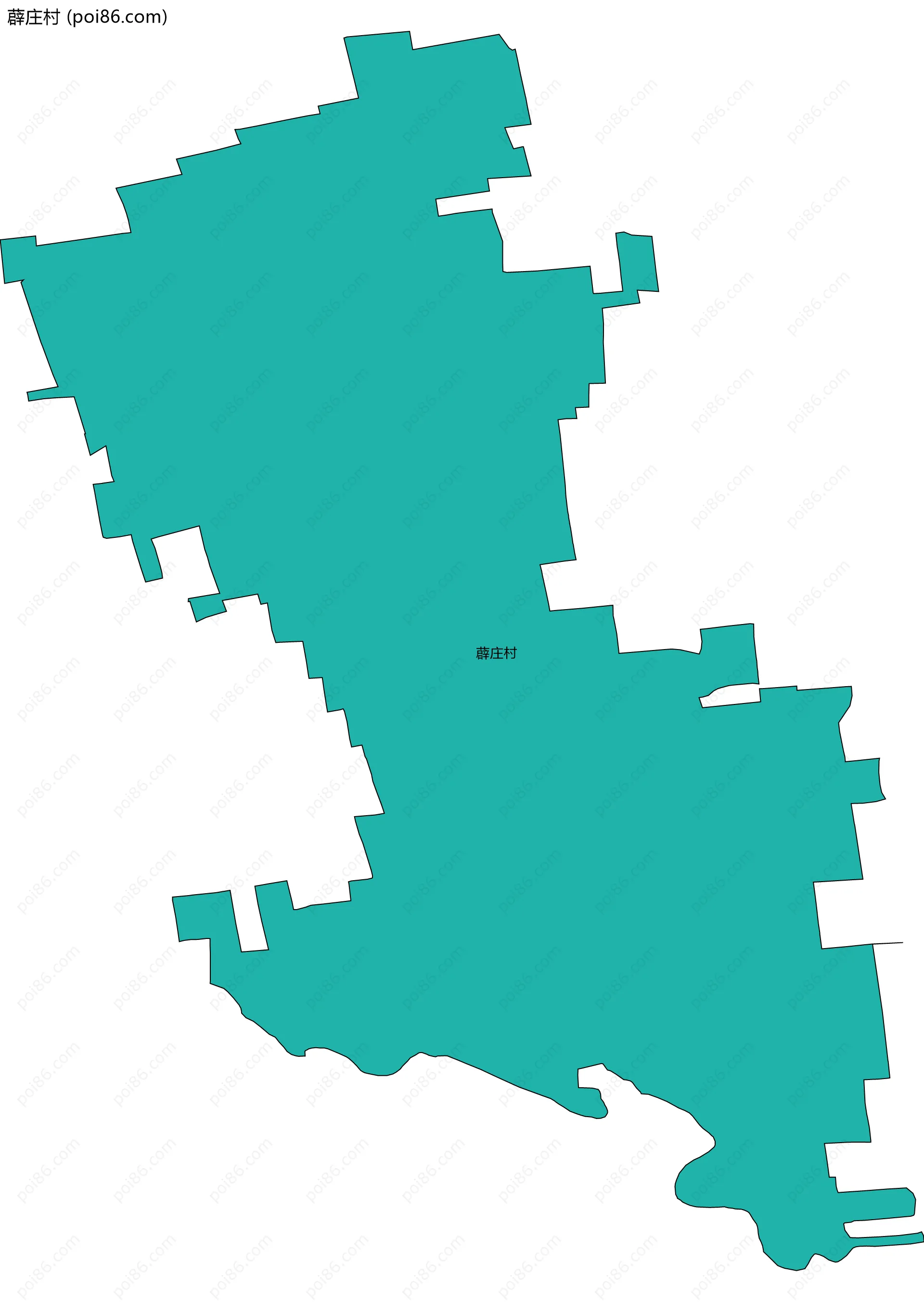 薜庄村边界地图