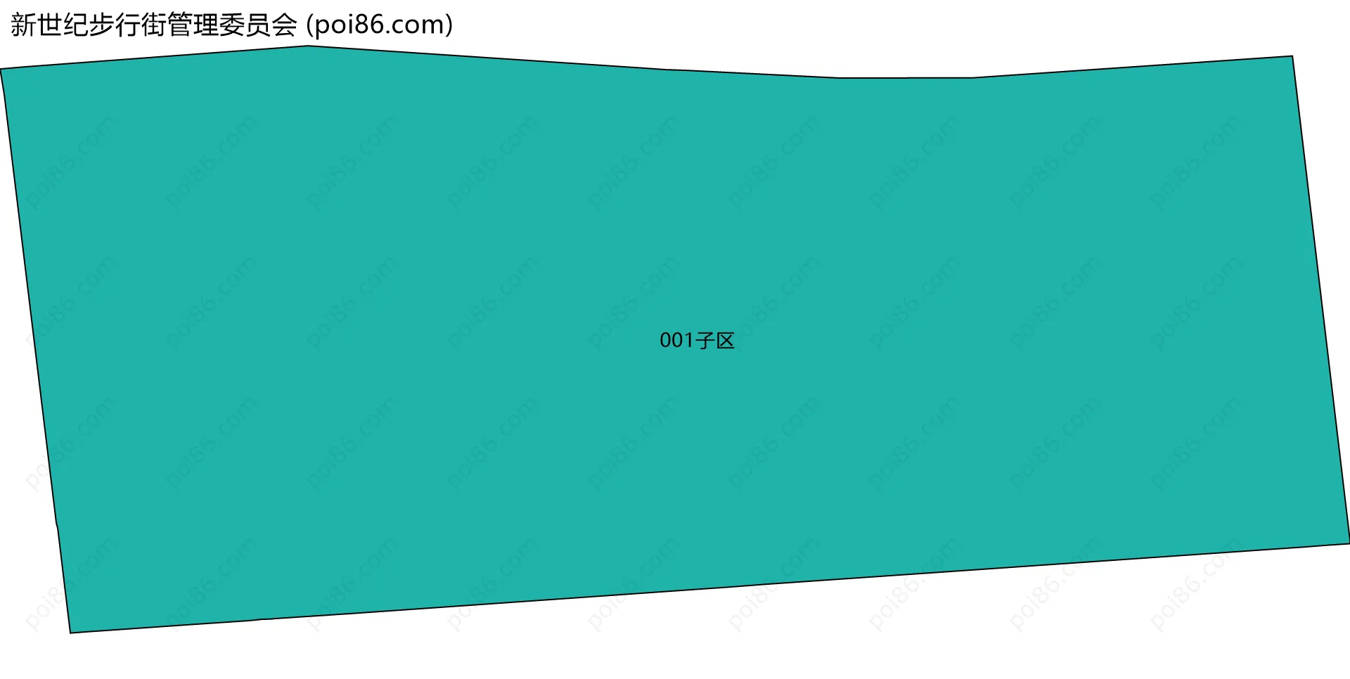 新世纪步行街管理委员会边界地图(五级行政区划)
