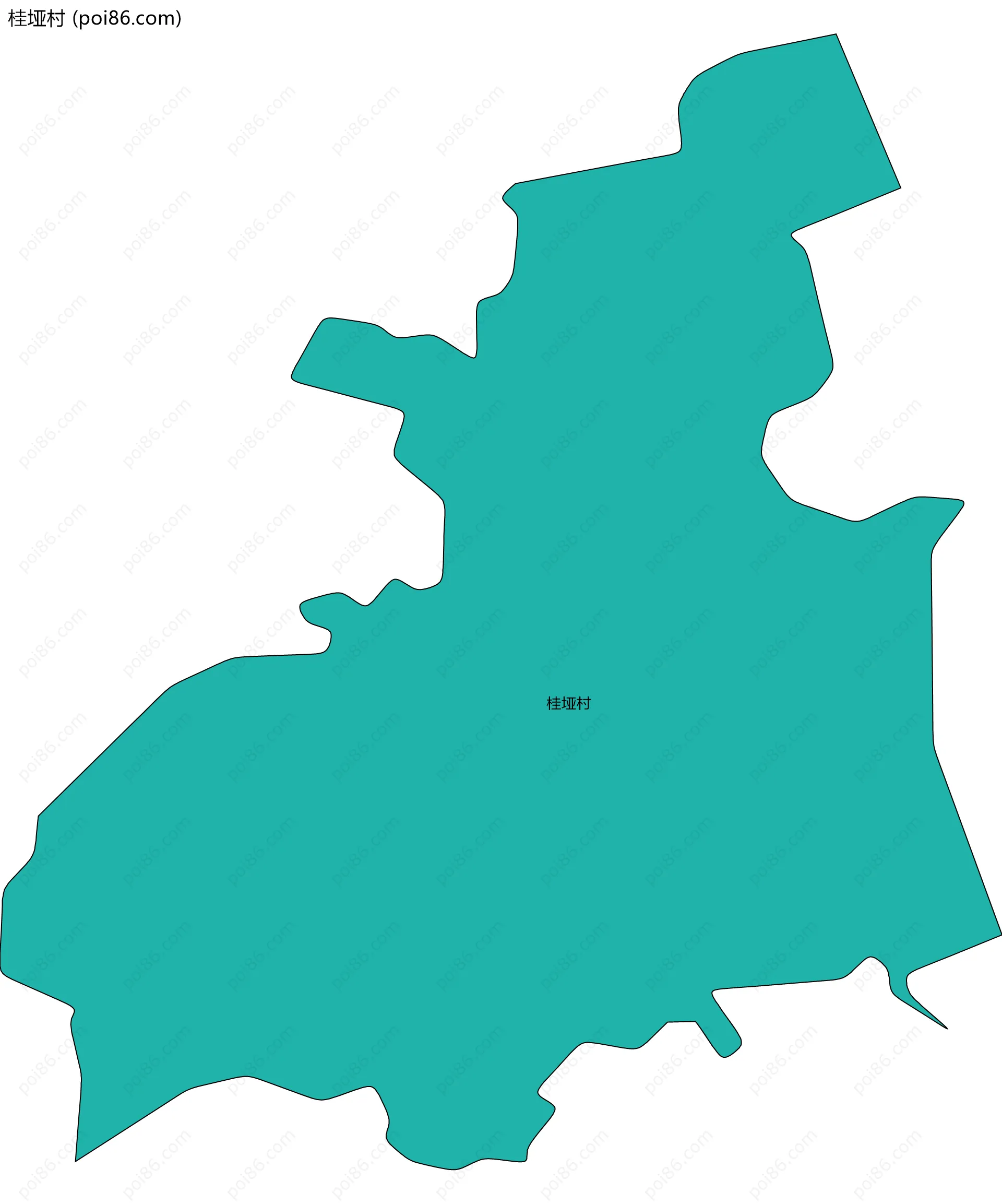 桂垭村边界地图