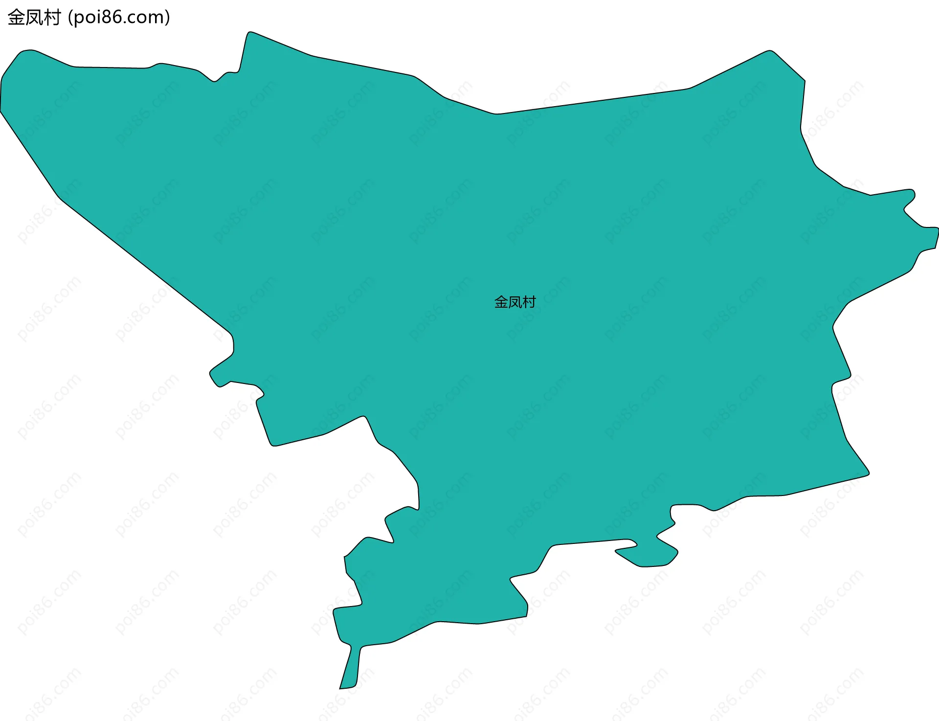 金凤村边界地图