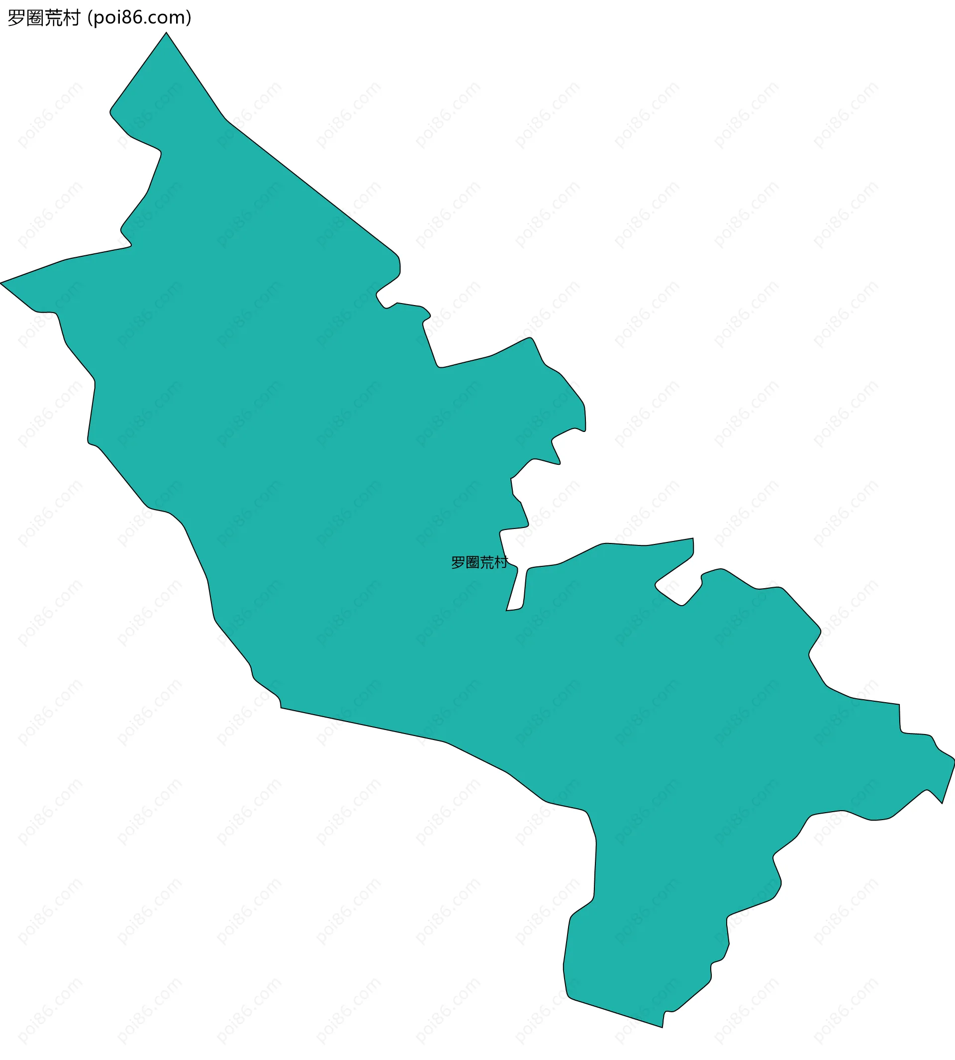 罗圈荒村边界地图