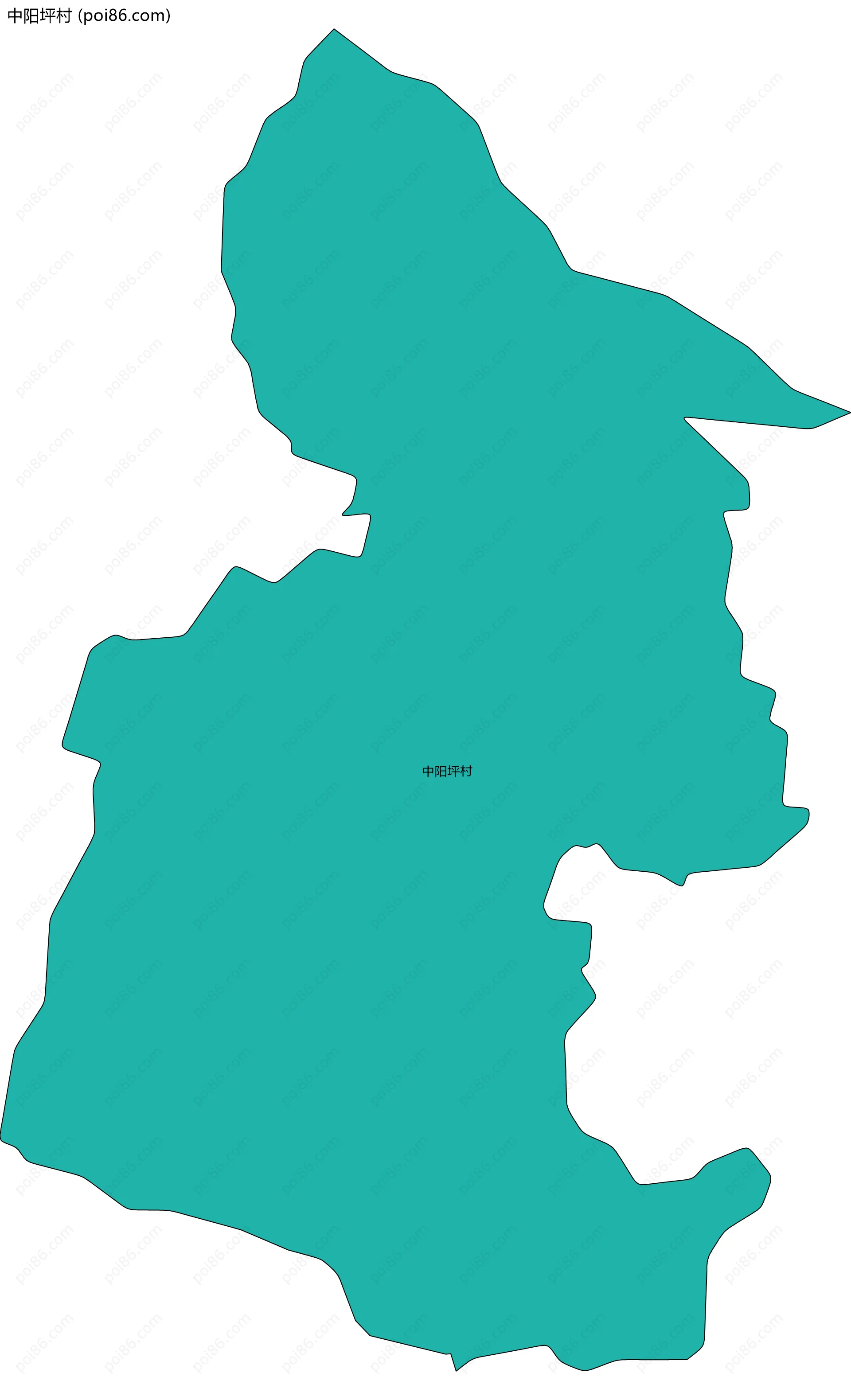 中阳坪村边界地图