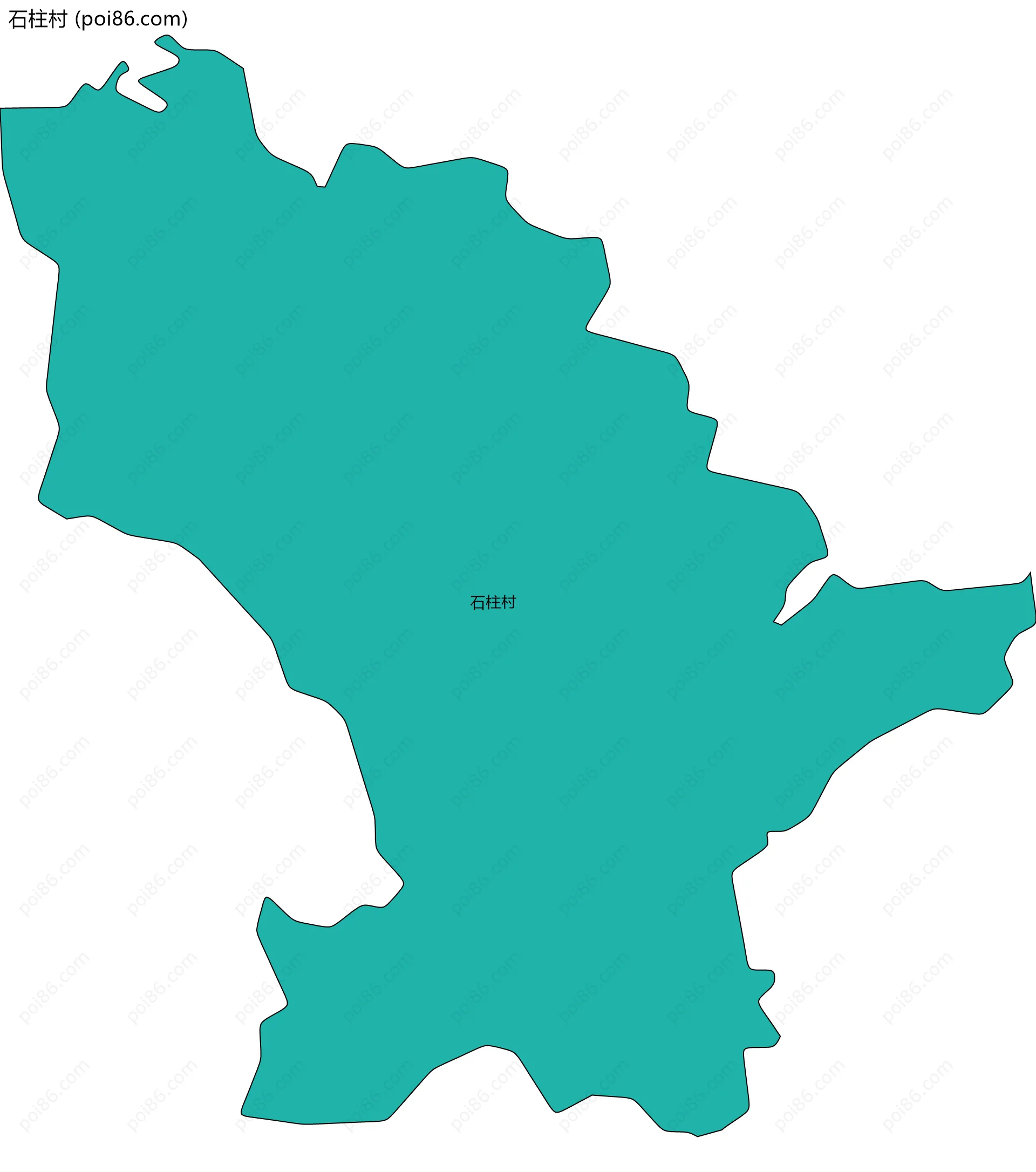 石柱村边界地图