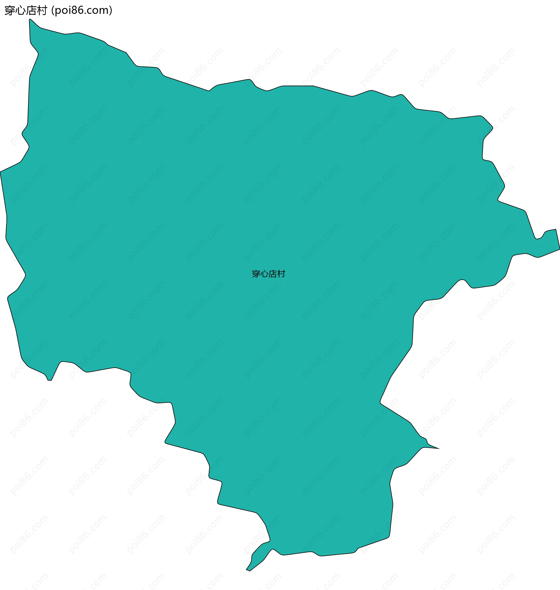 穿心店村边界地图