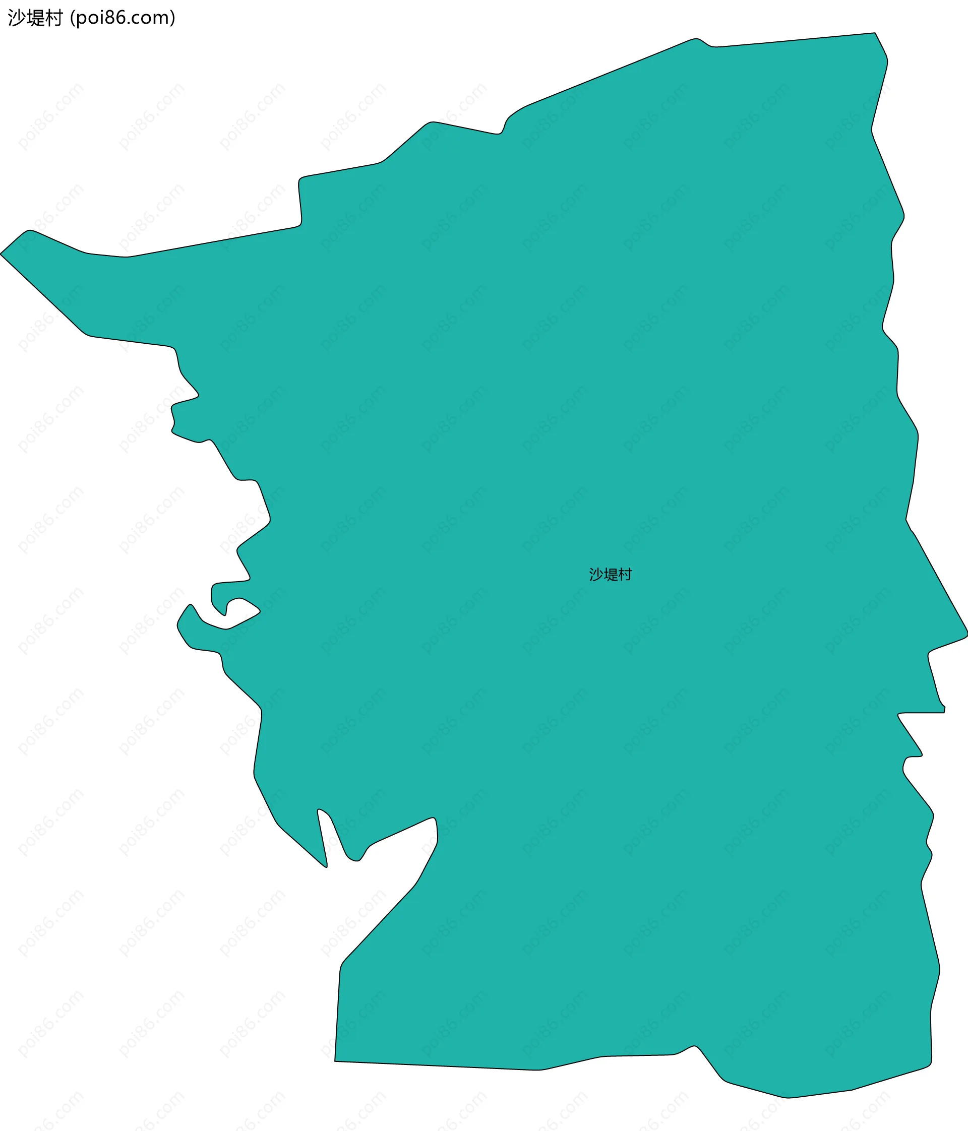 沙堤村边界地图