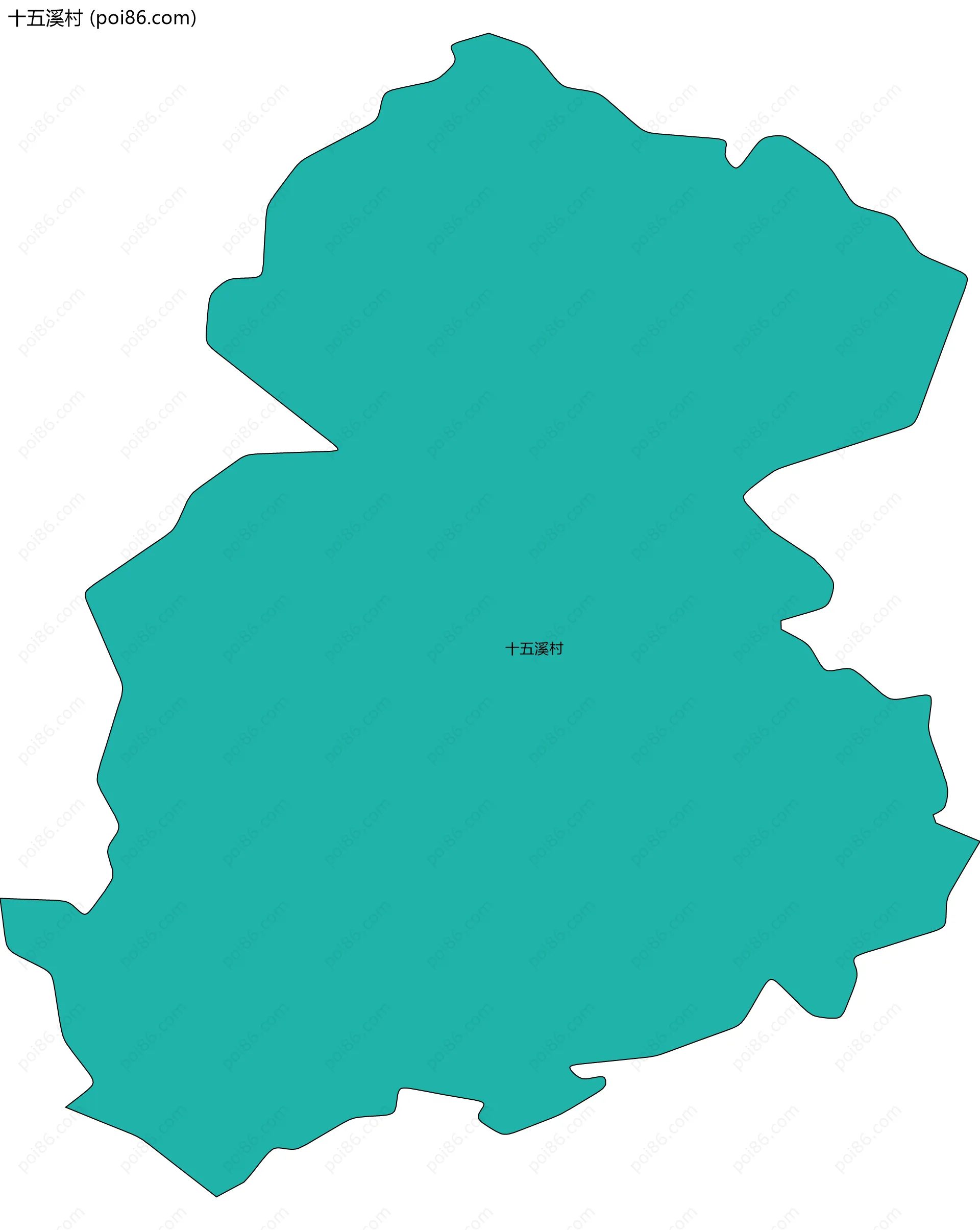 十五溪村边界地图