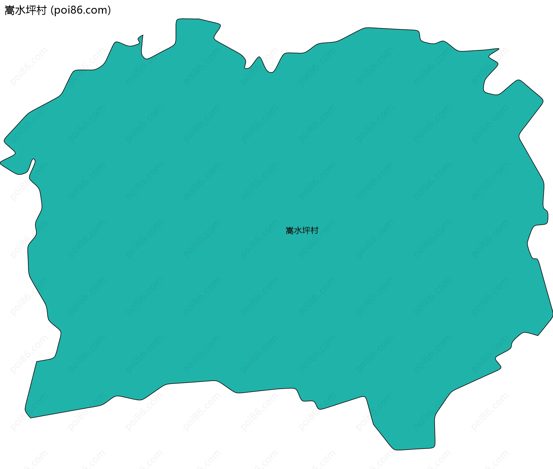 嵩水坪村边界地图