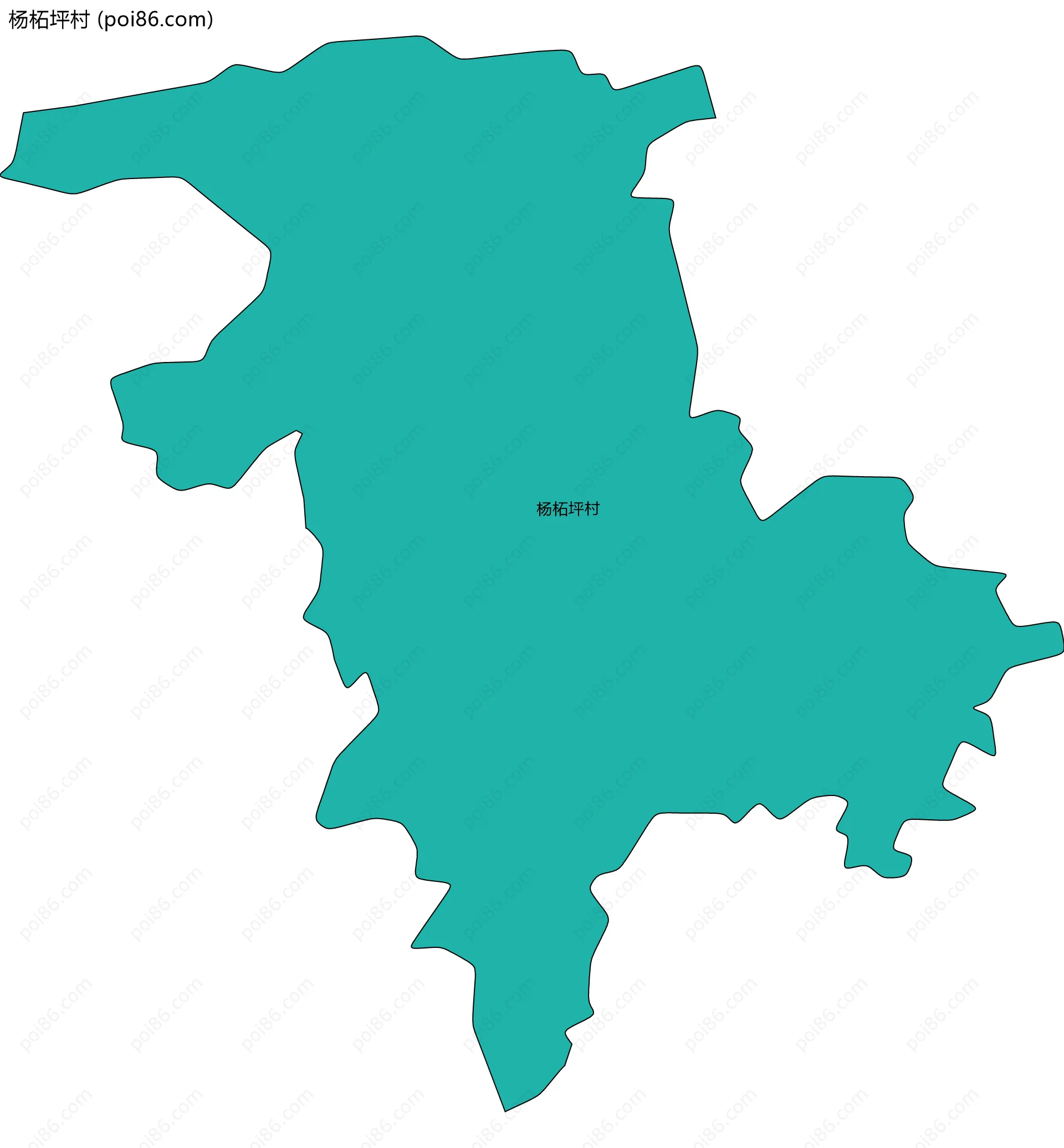 杨柘坪村边界地图