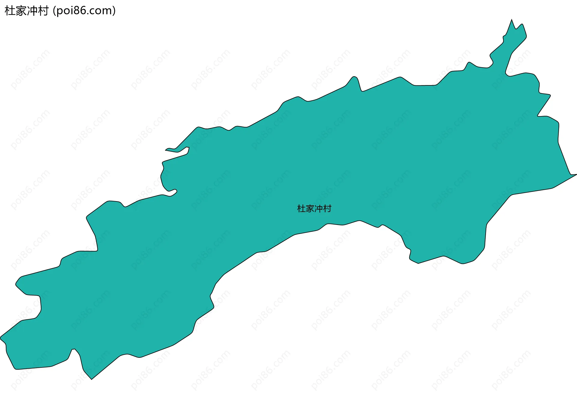 杜家冲村边界地图