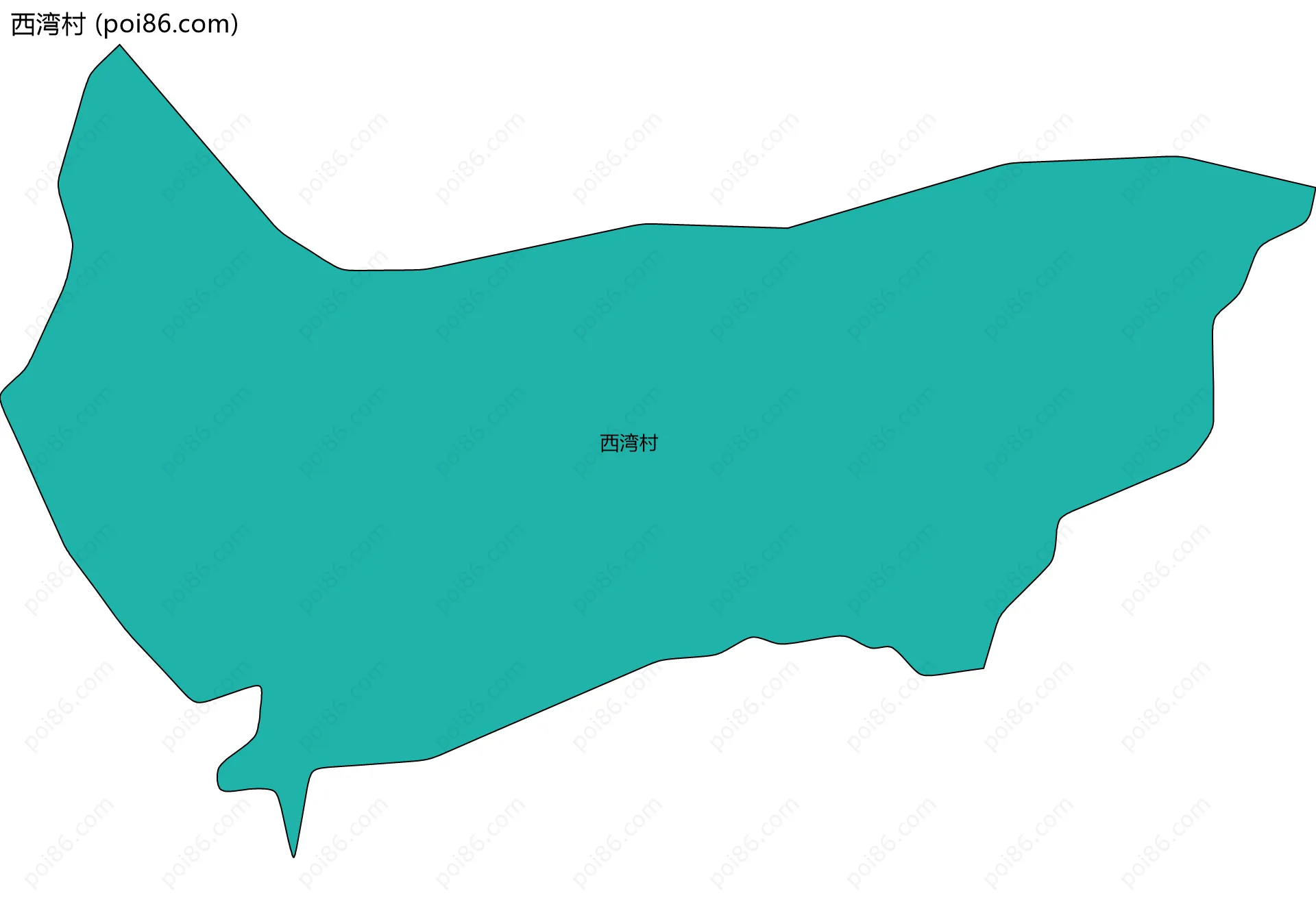 西湾村边界地图
