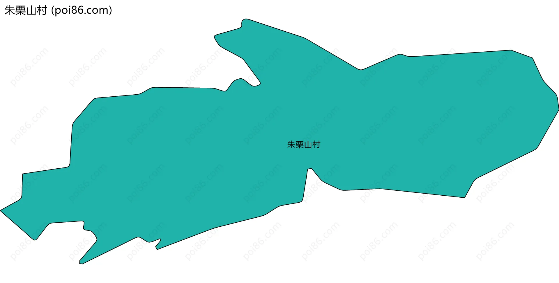 朱栗山村边界地图