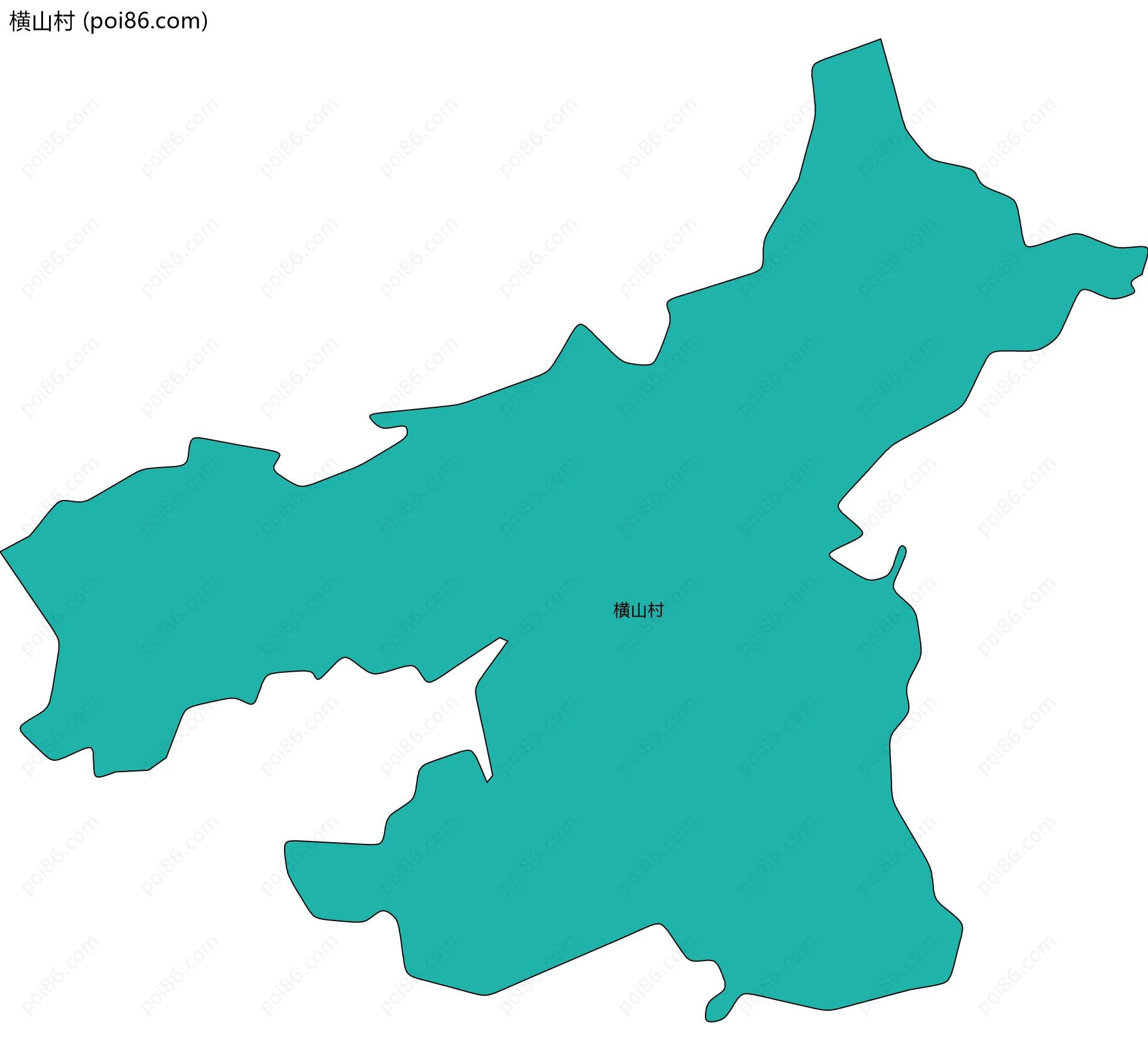 横山村边界地图