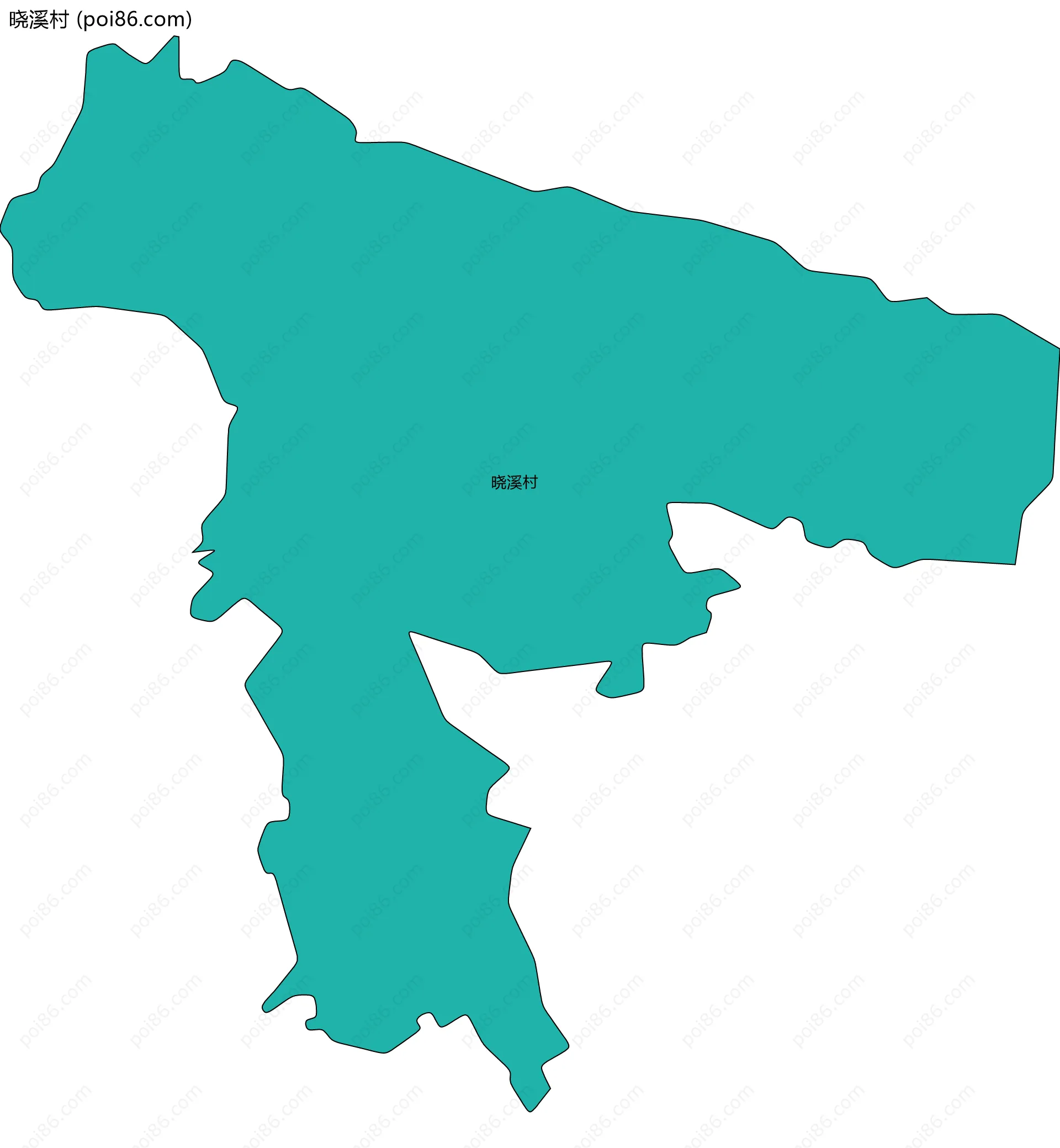 晓溪村边界地图