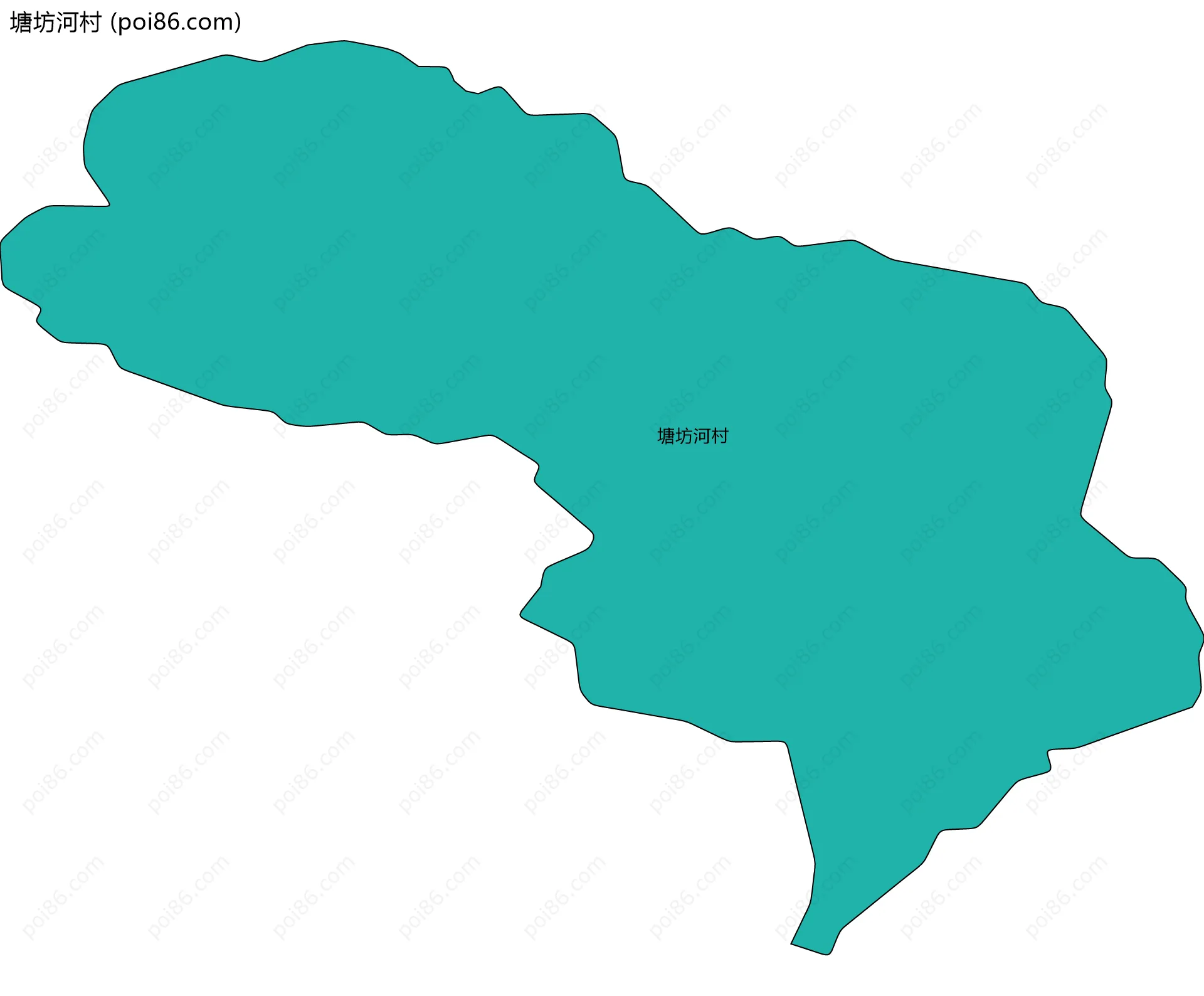 塘坊河村边界地图