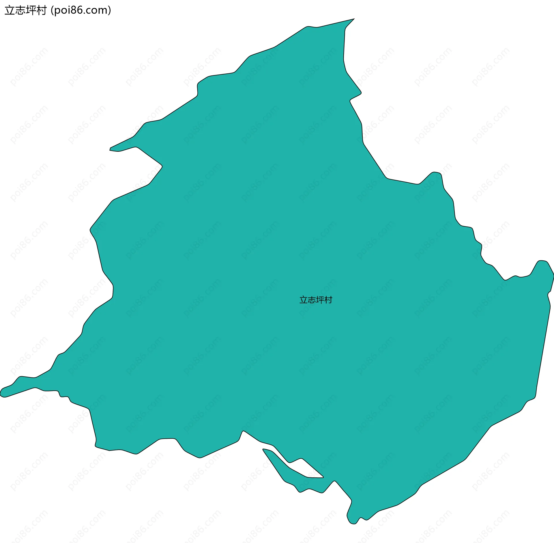 立志坪村边界地图