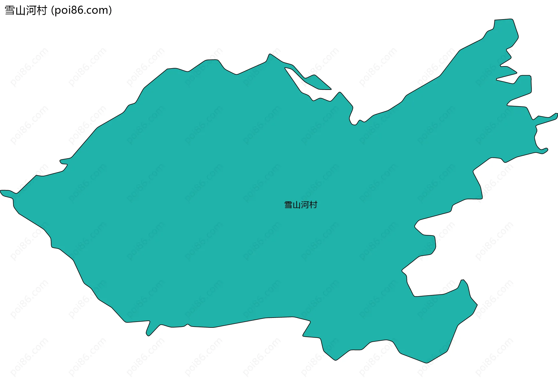 雪山河村边界地图