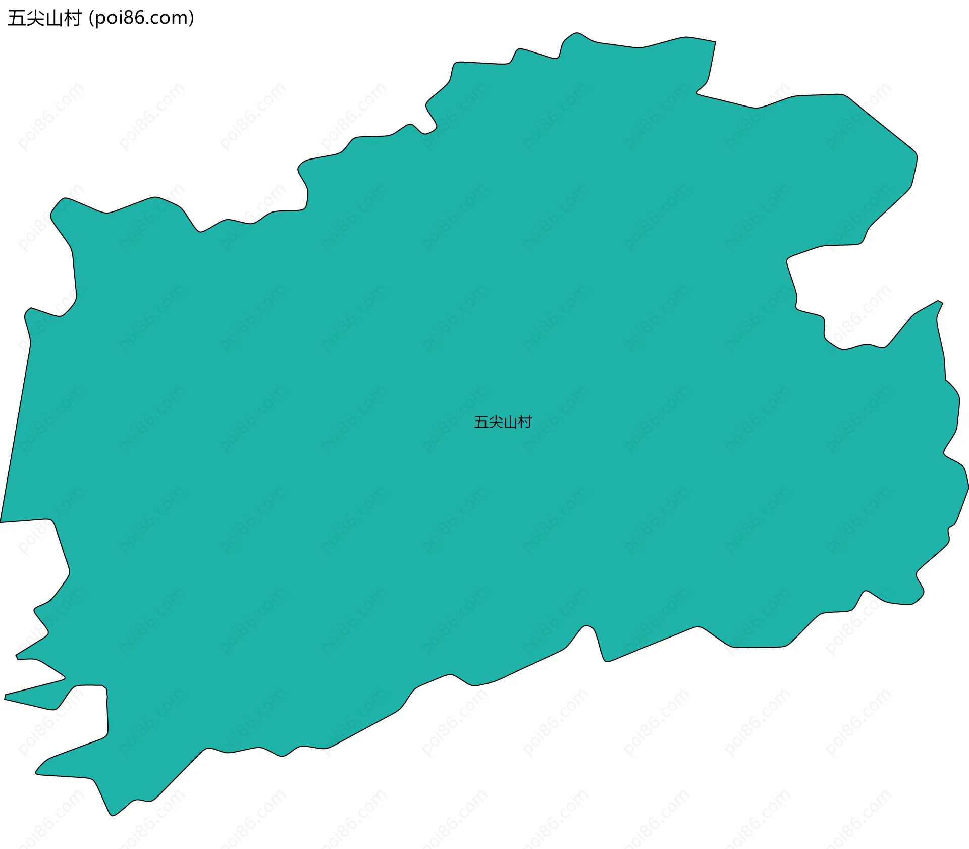 五尖山村边界地图
