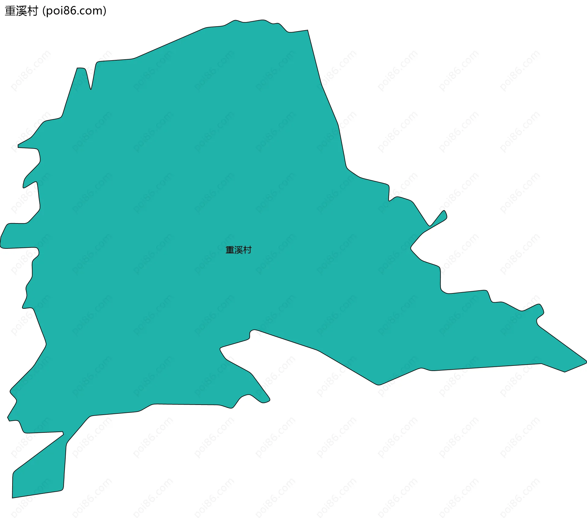 重溪村边界地图