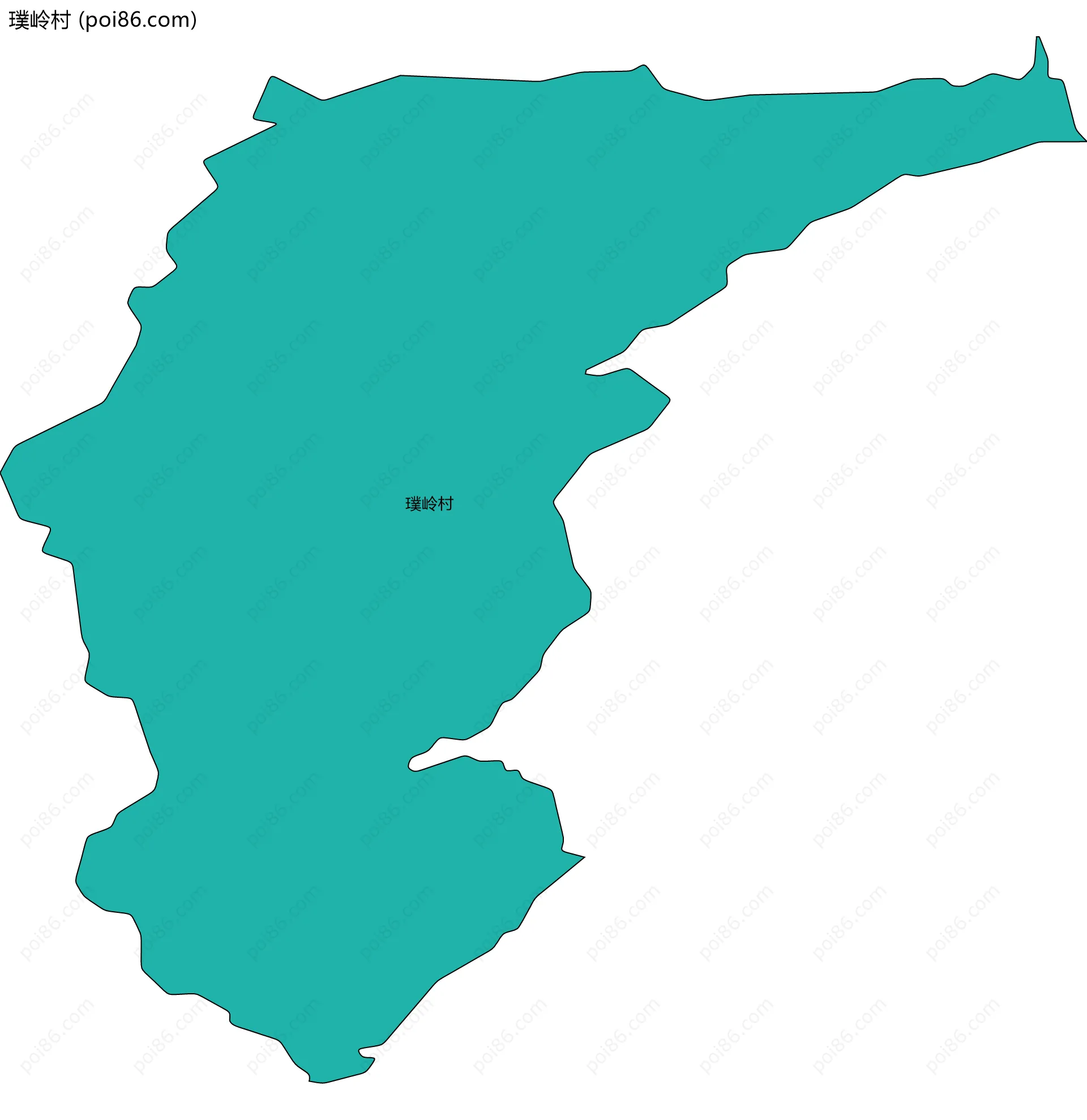 璞岭村边界地图