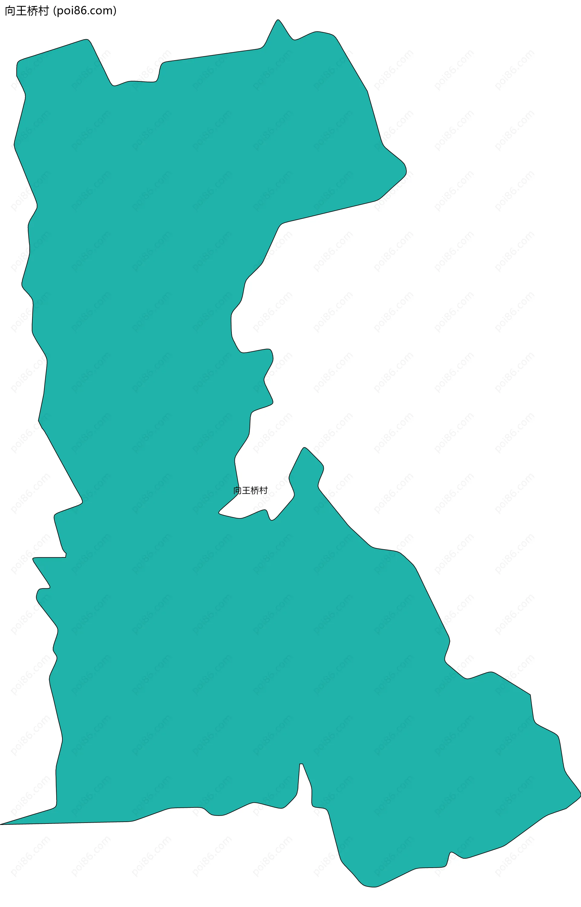 向王桥村边界地图