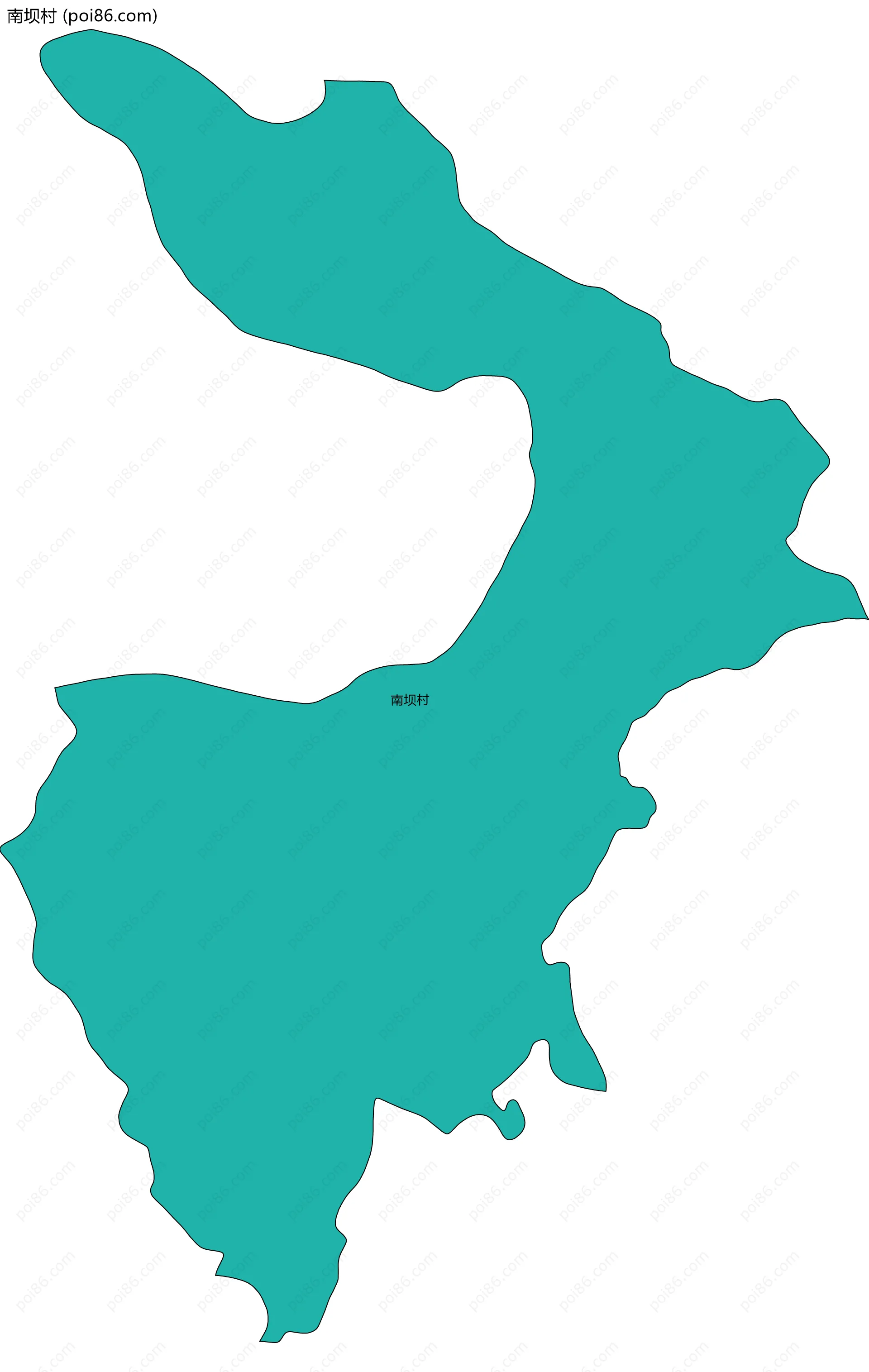 南坝村边界地图