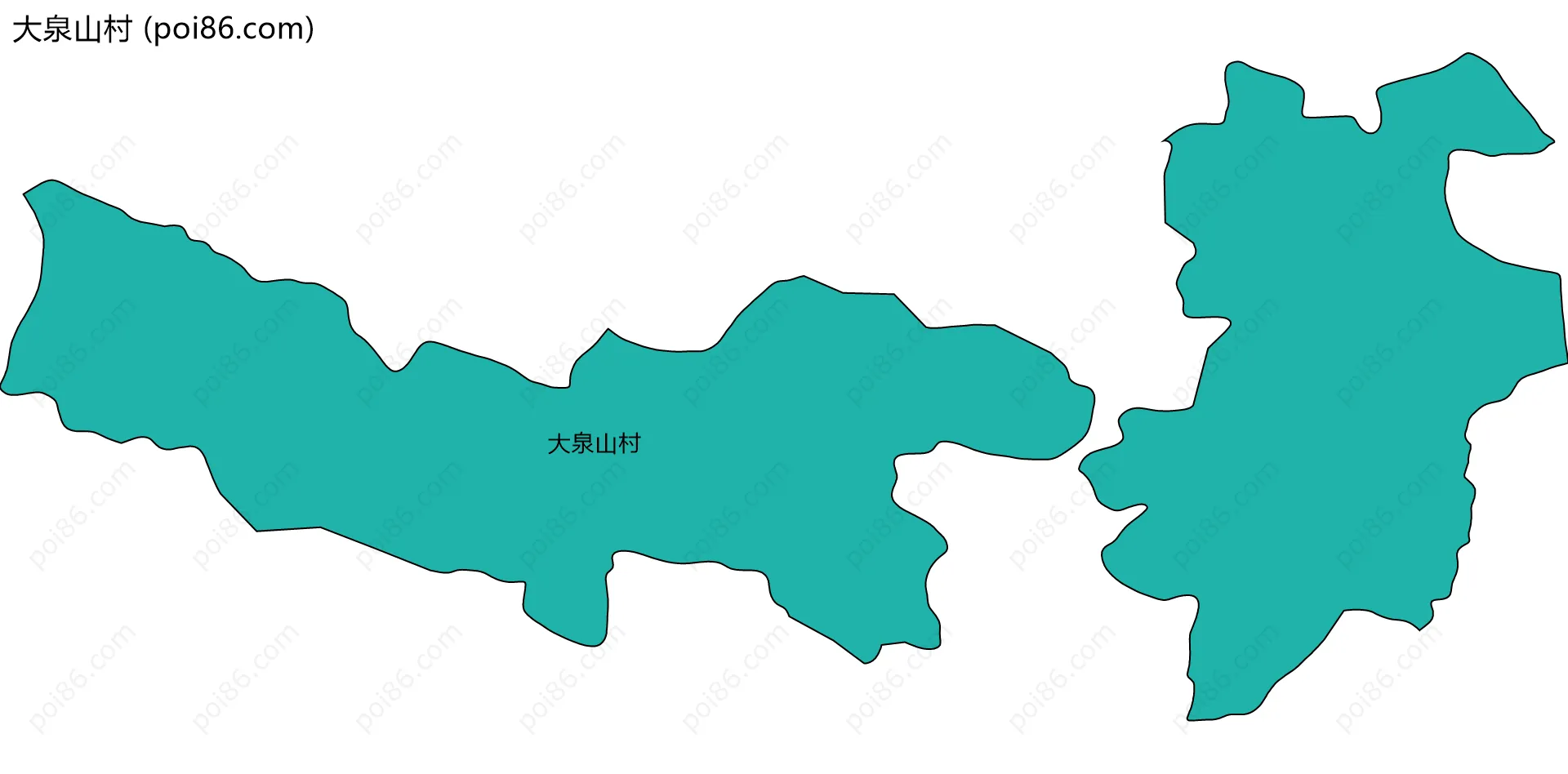 大泉山村边界地图