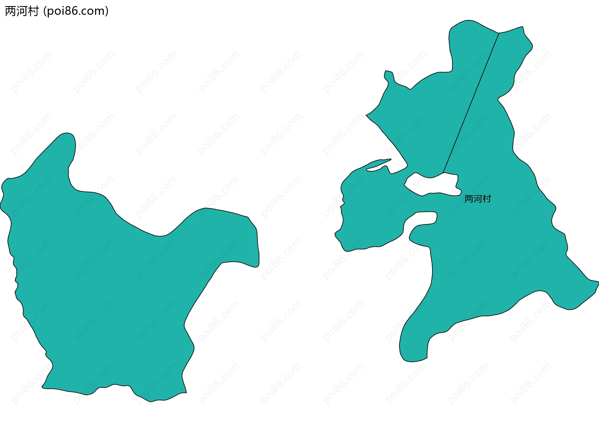 两河村边界地图