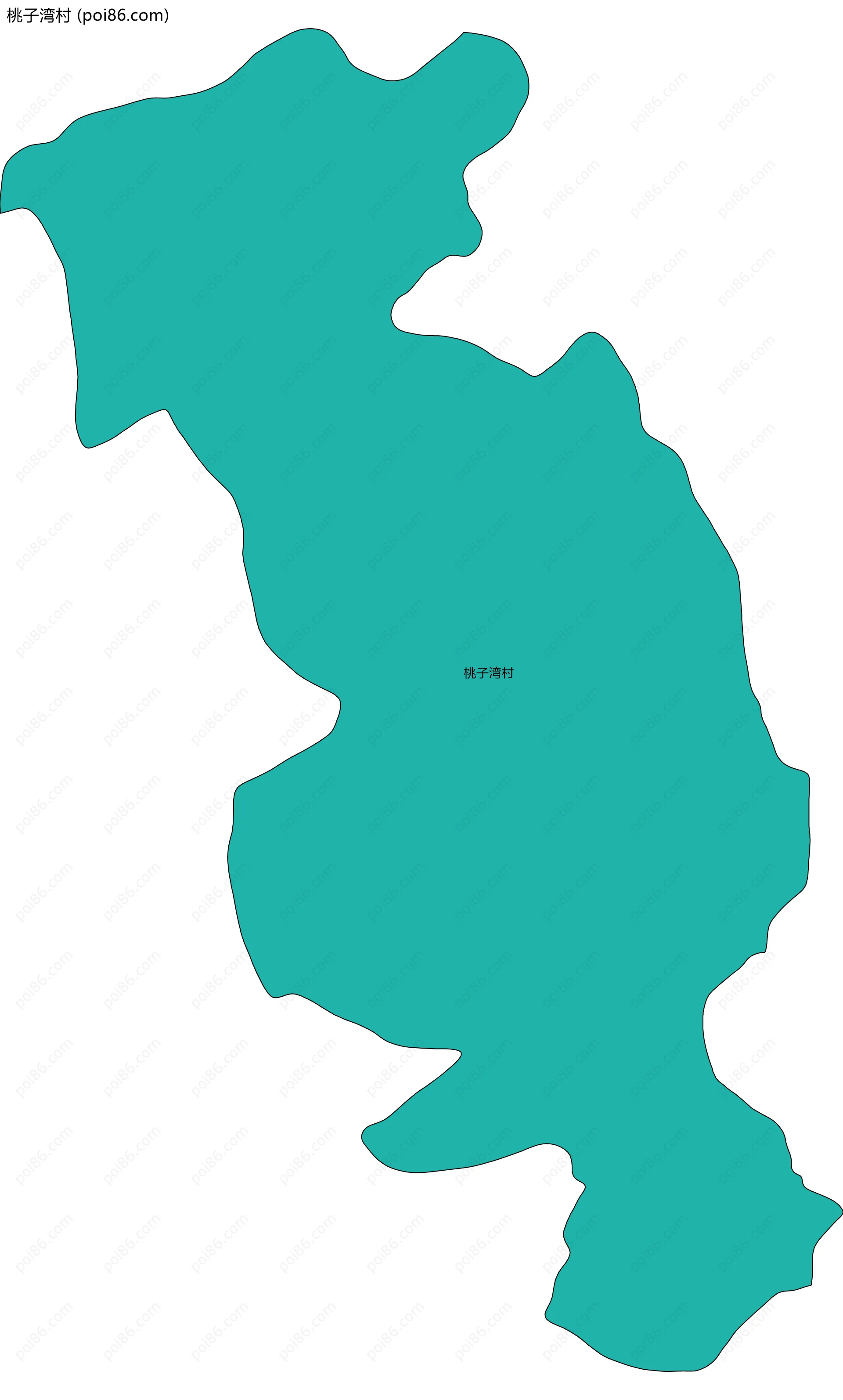 桃子湾村边界地图