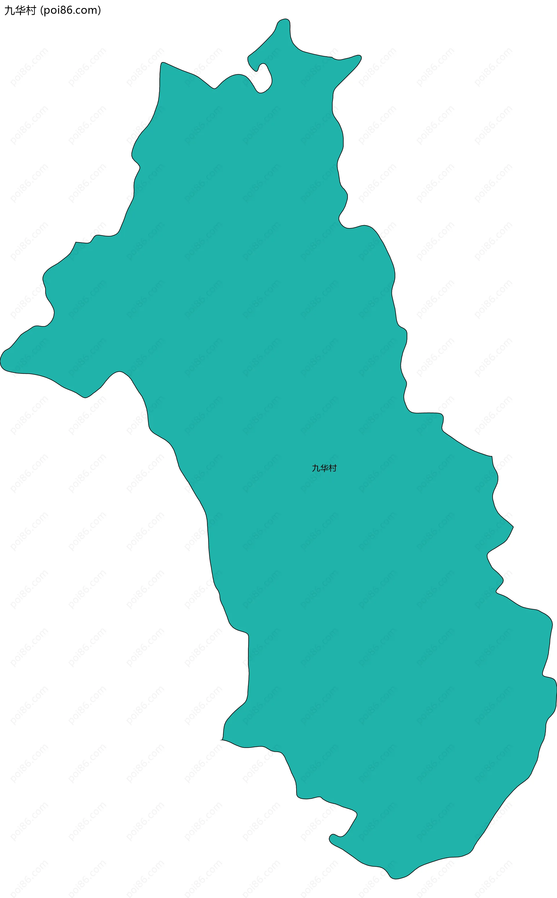 九华村边界地图