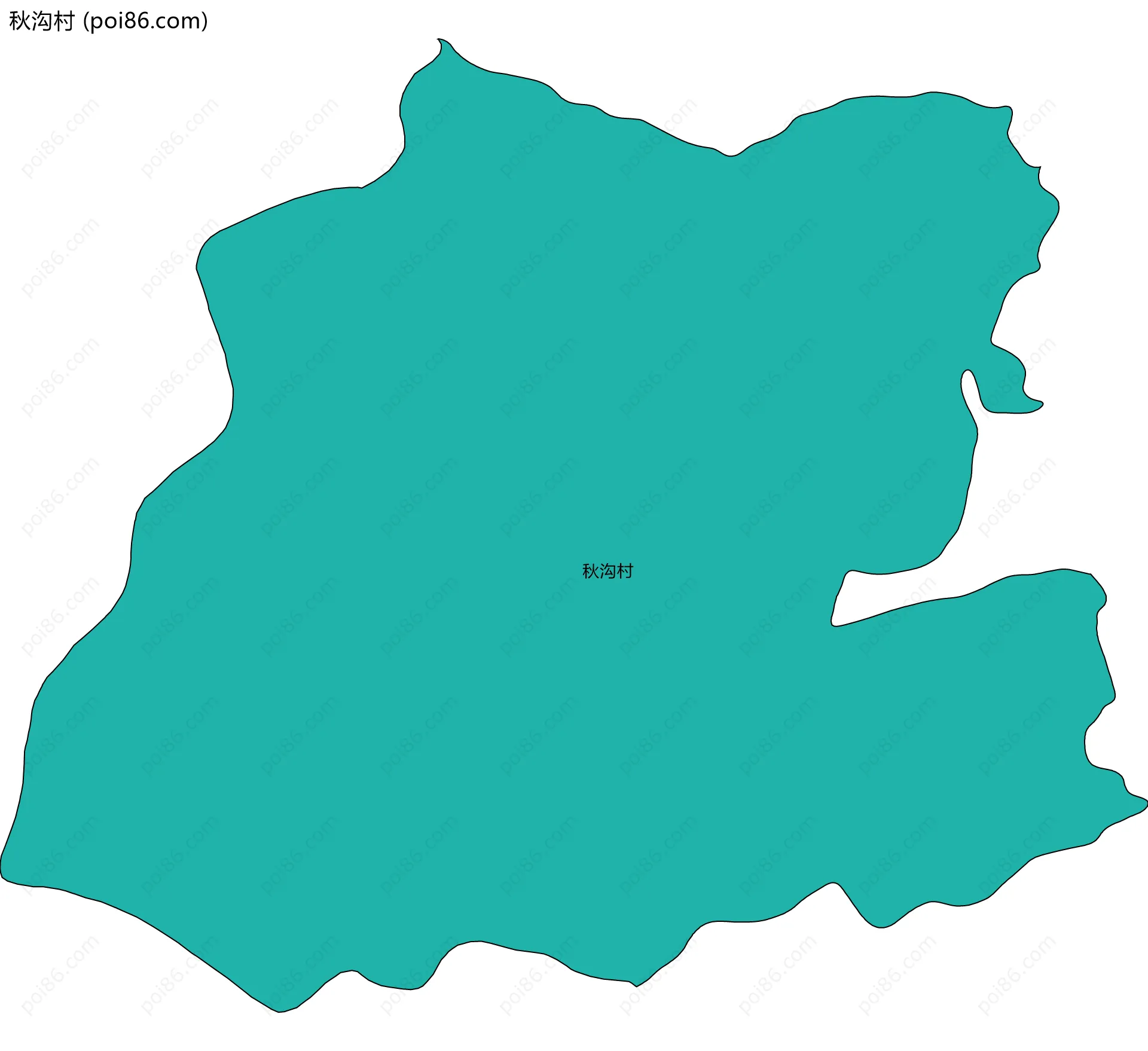 秋沟村边界地图