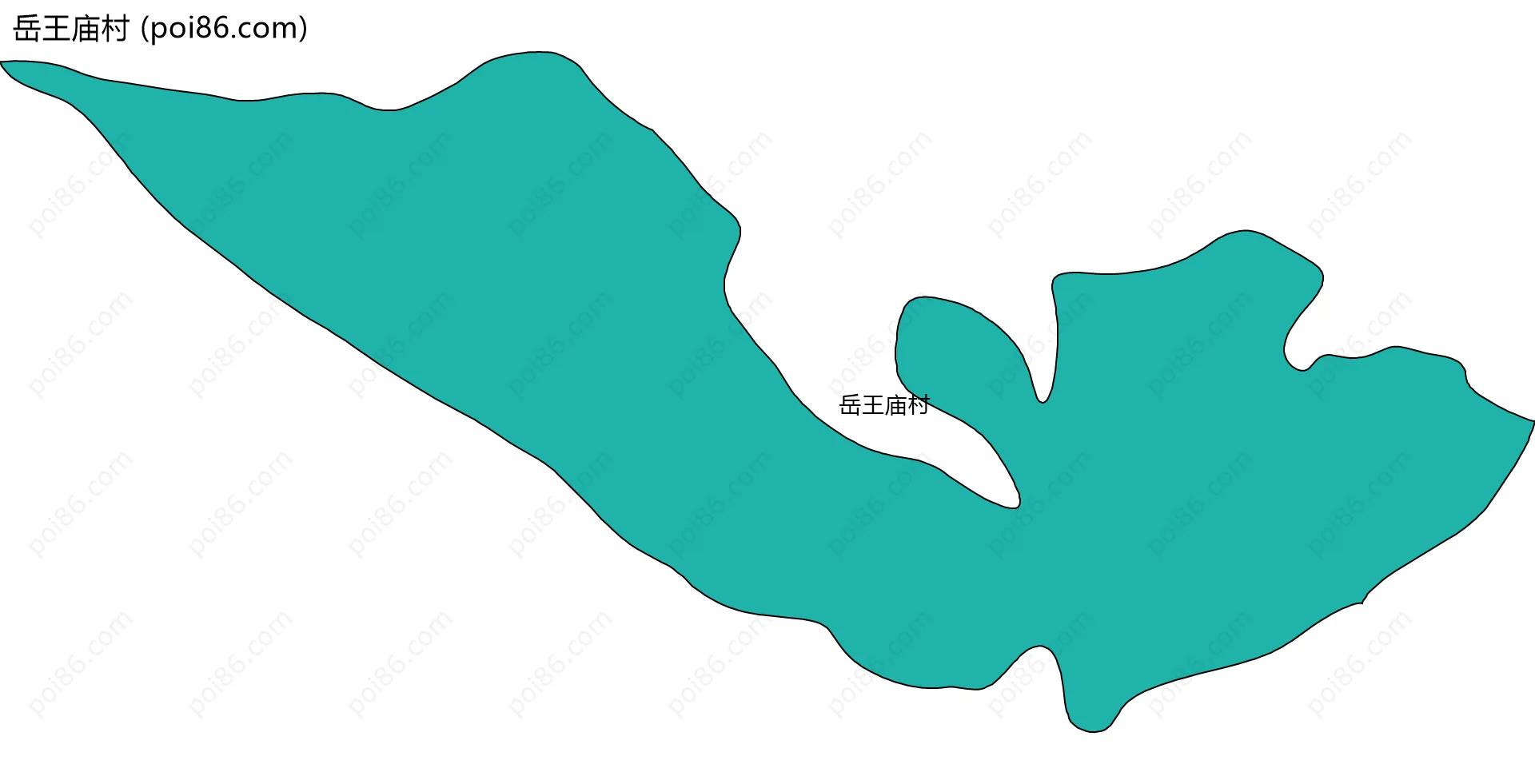 岳王庙村边界地图