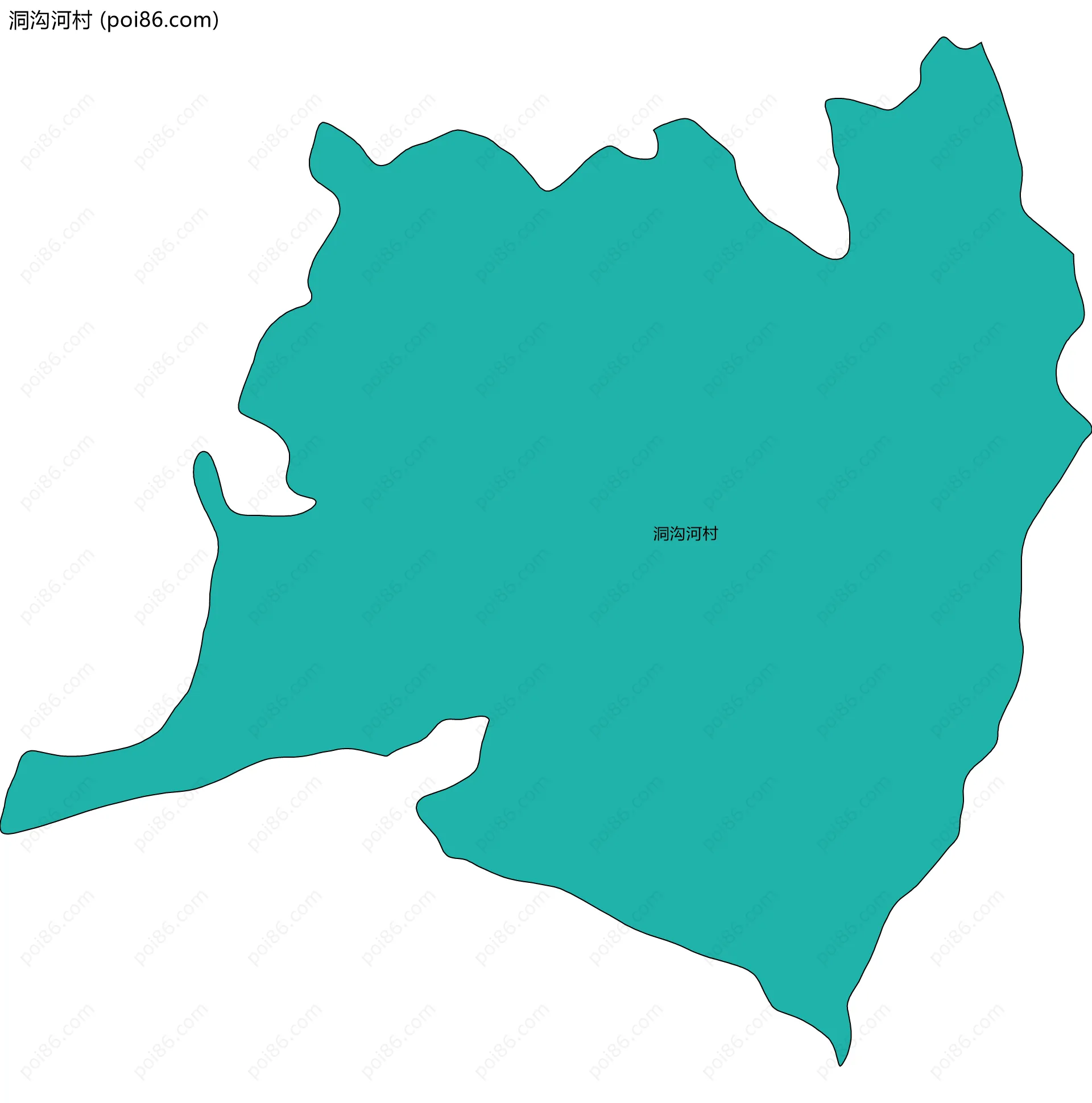 洞沟河村边界地图