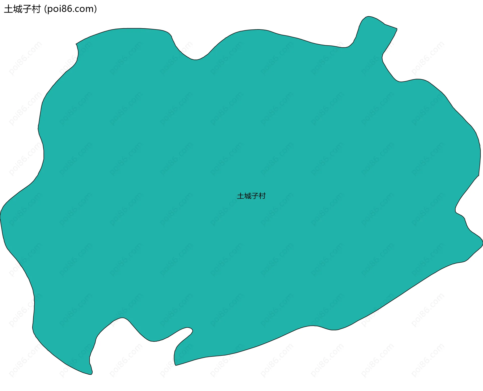 土城子村边界地图