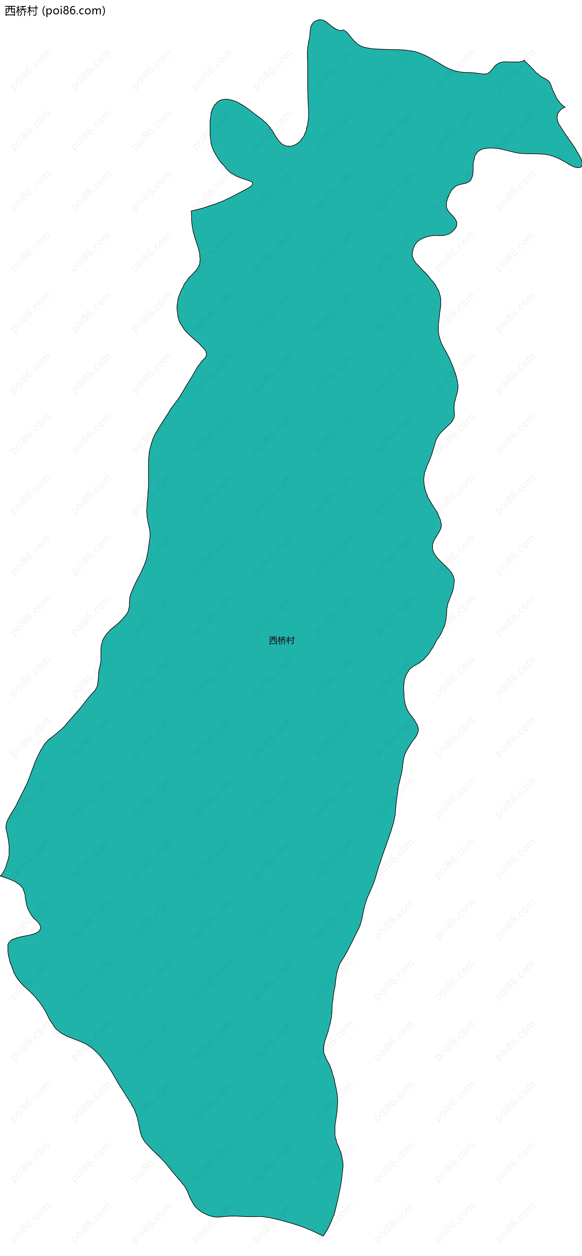 西桥村边界地图