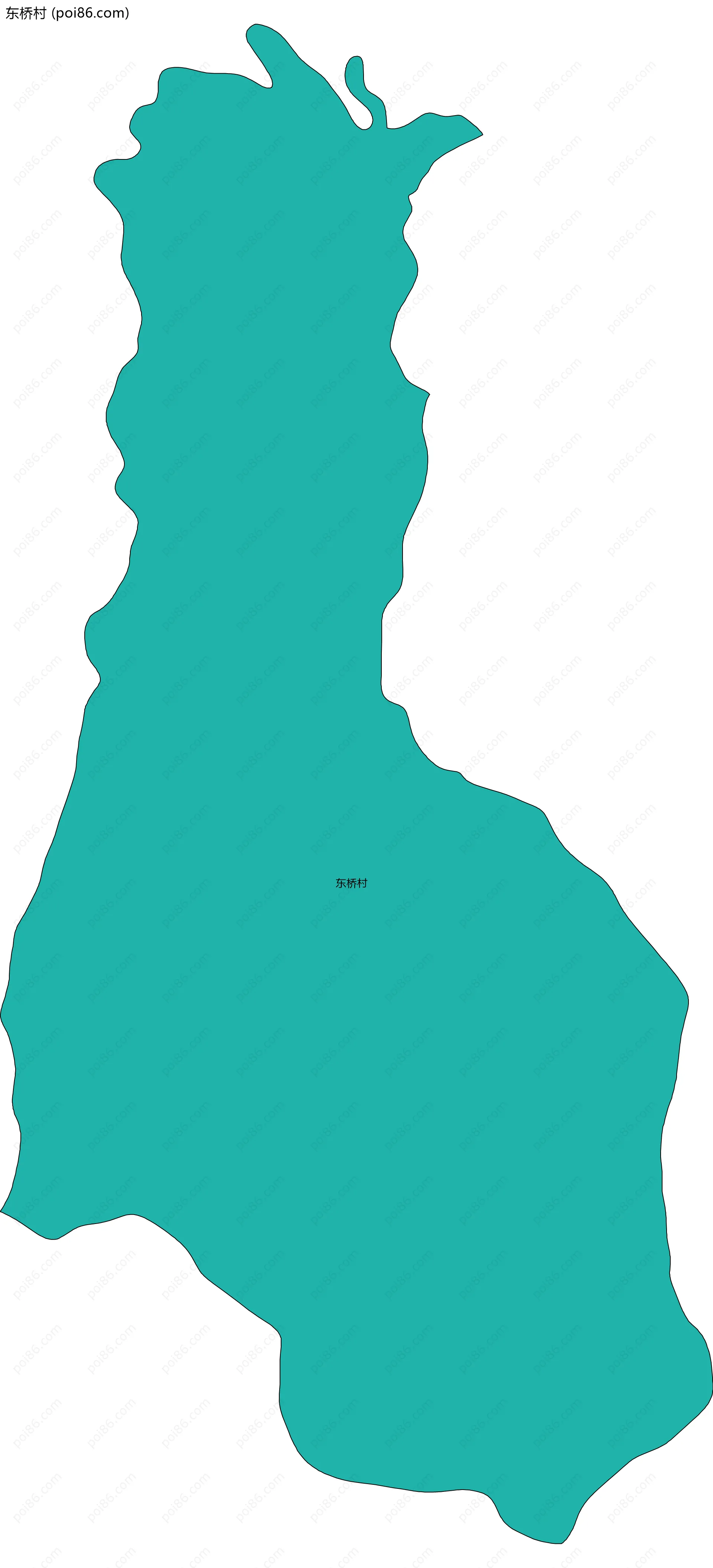 东桥村边界地图