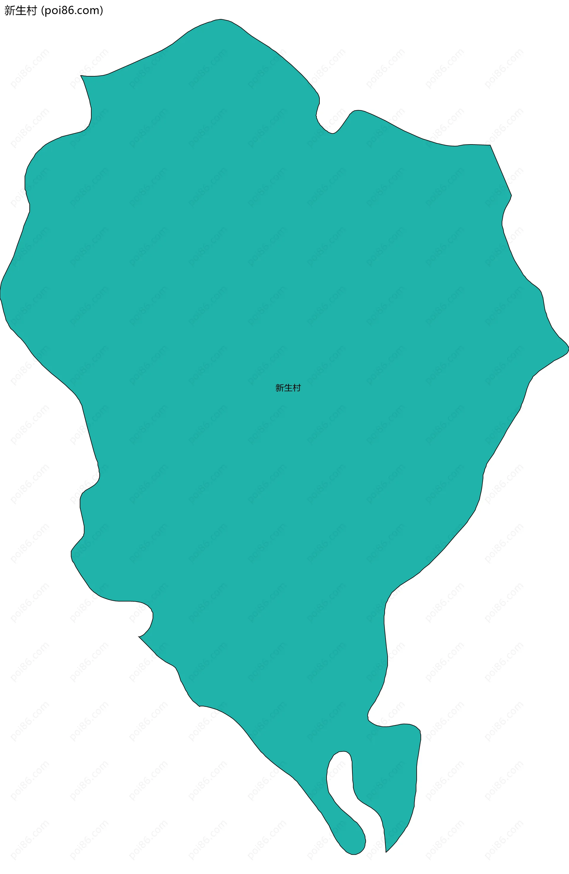 新生村边界地图