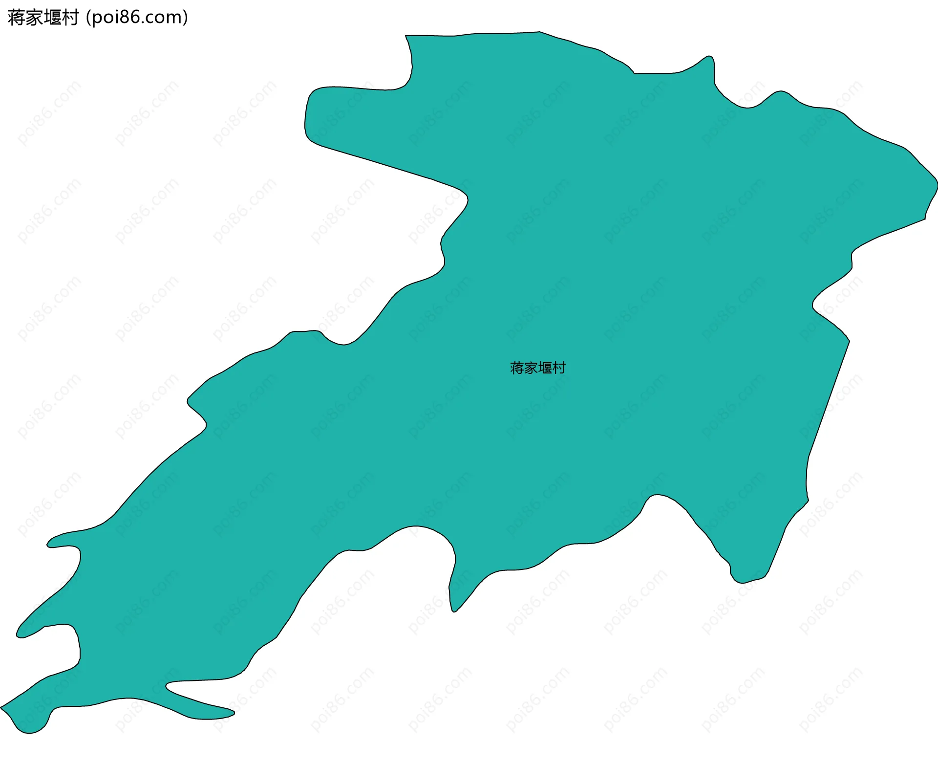 蒋家堰村边界地图