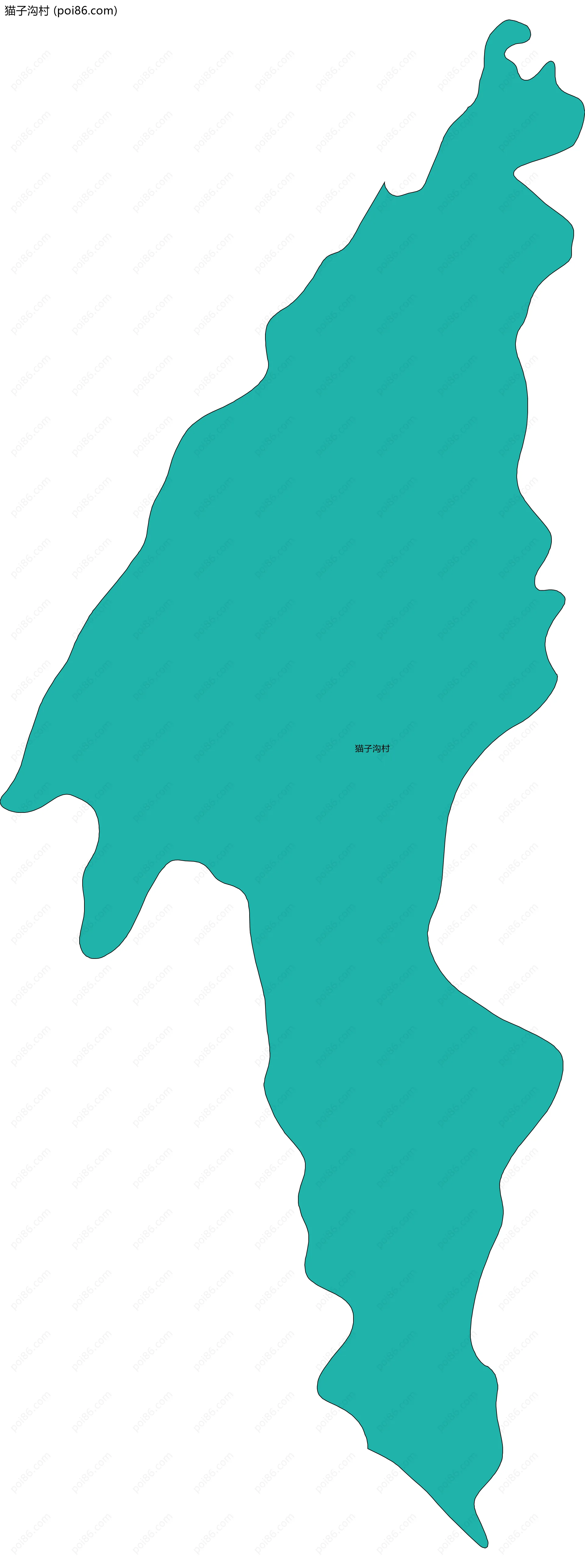 猫子沟村边界地图