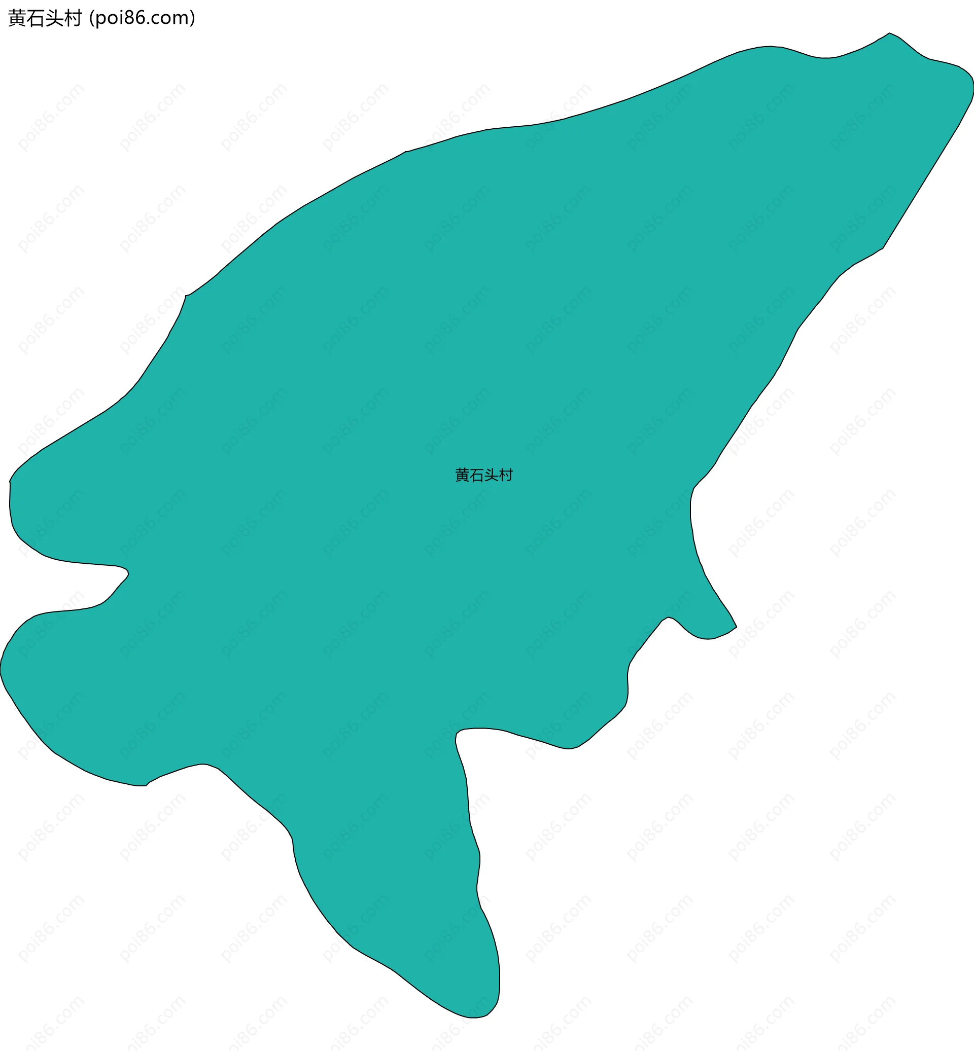 黄石头村边界地图