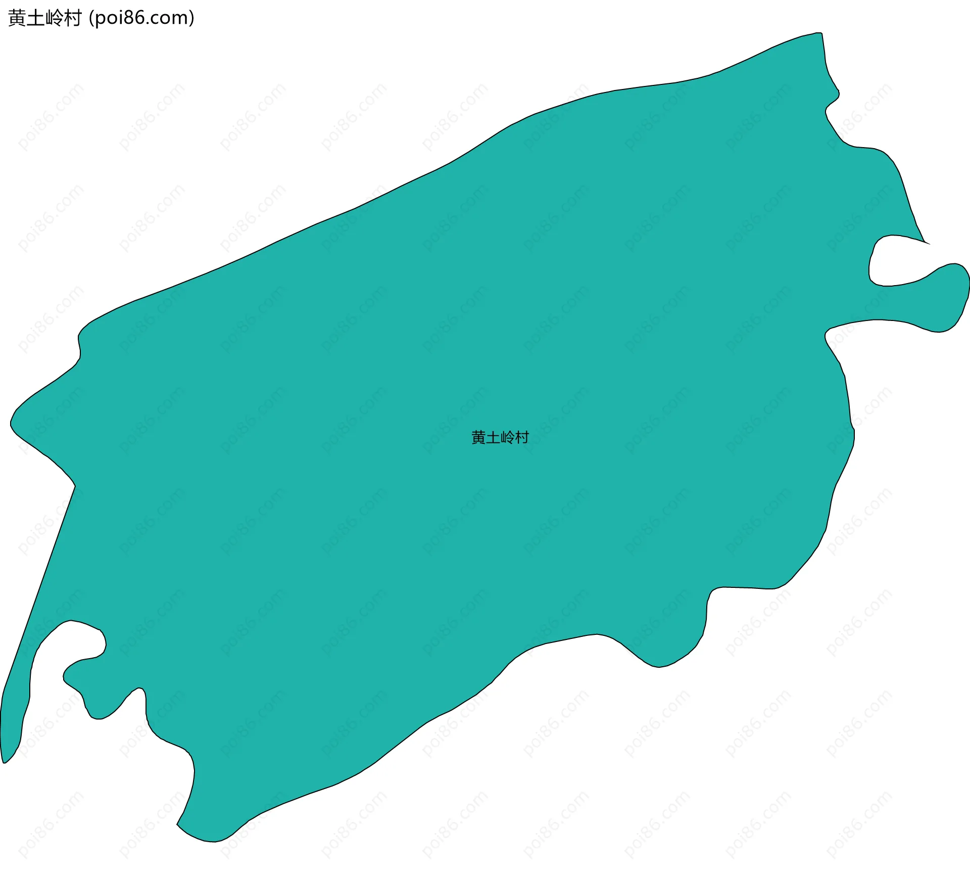 黄土岭村边界地图