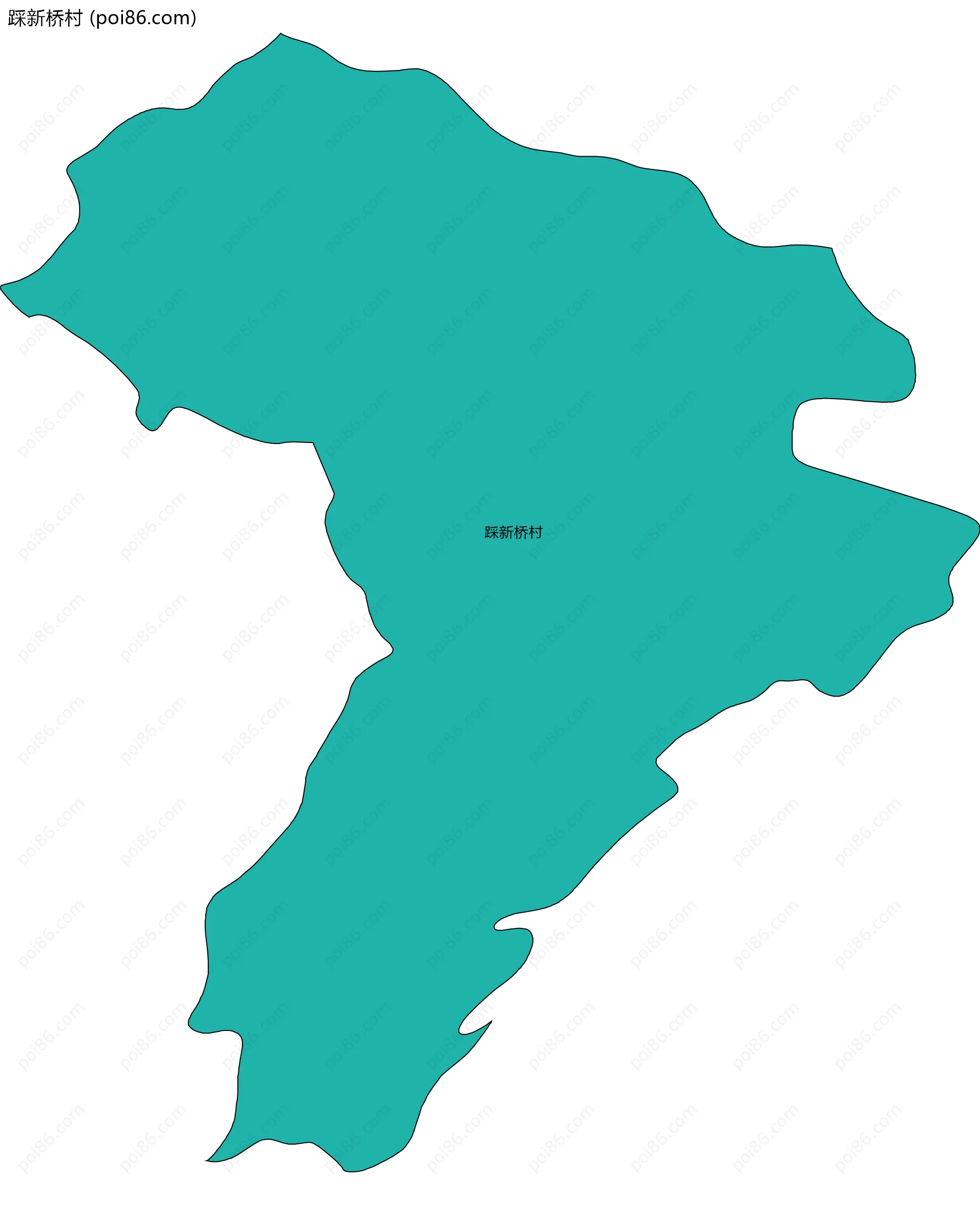 踩新桥村边界地图