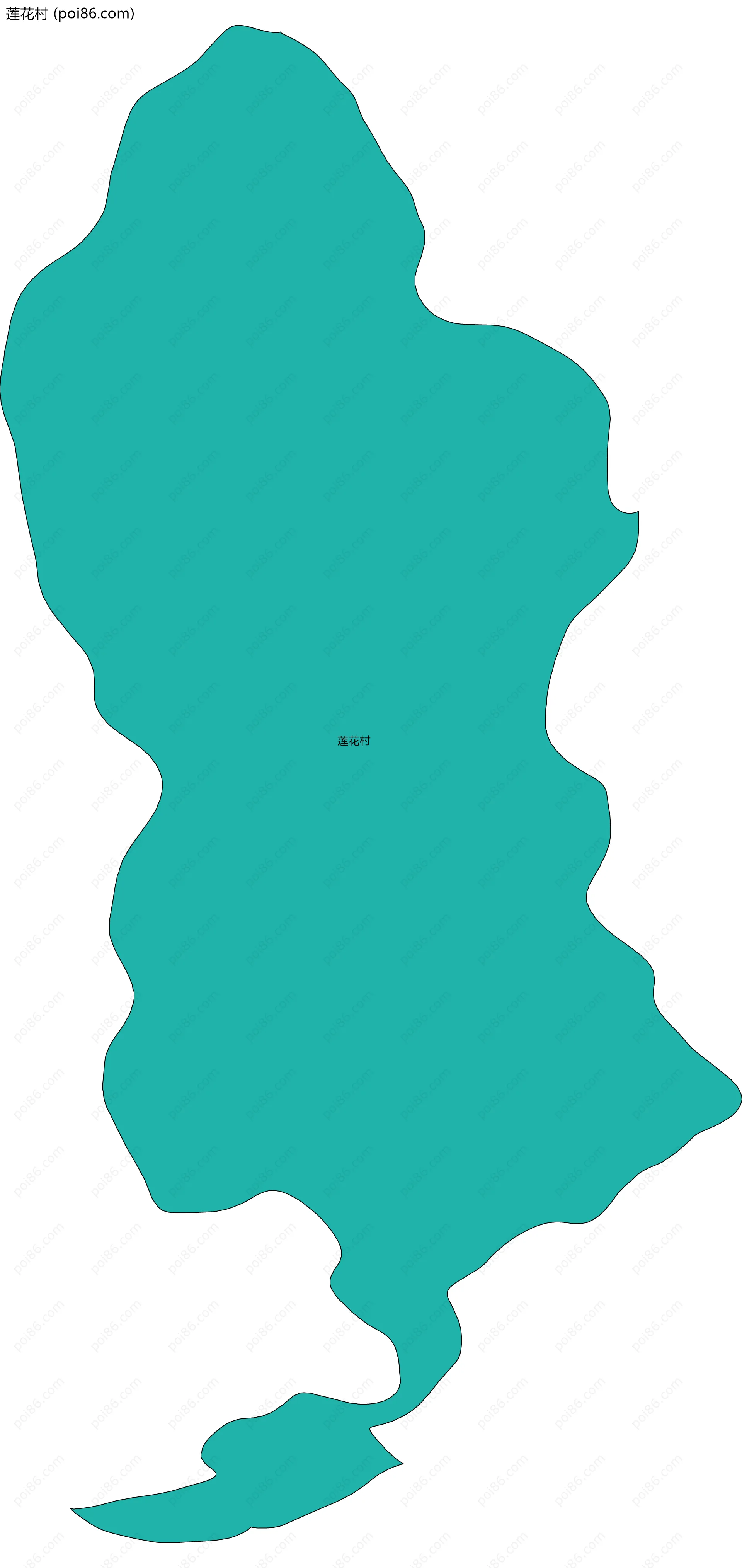 莲花村边界地图