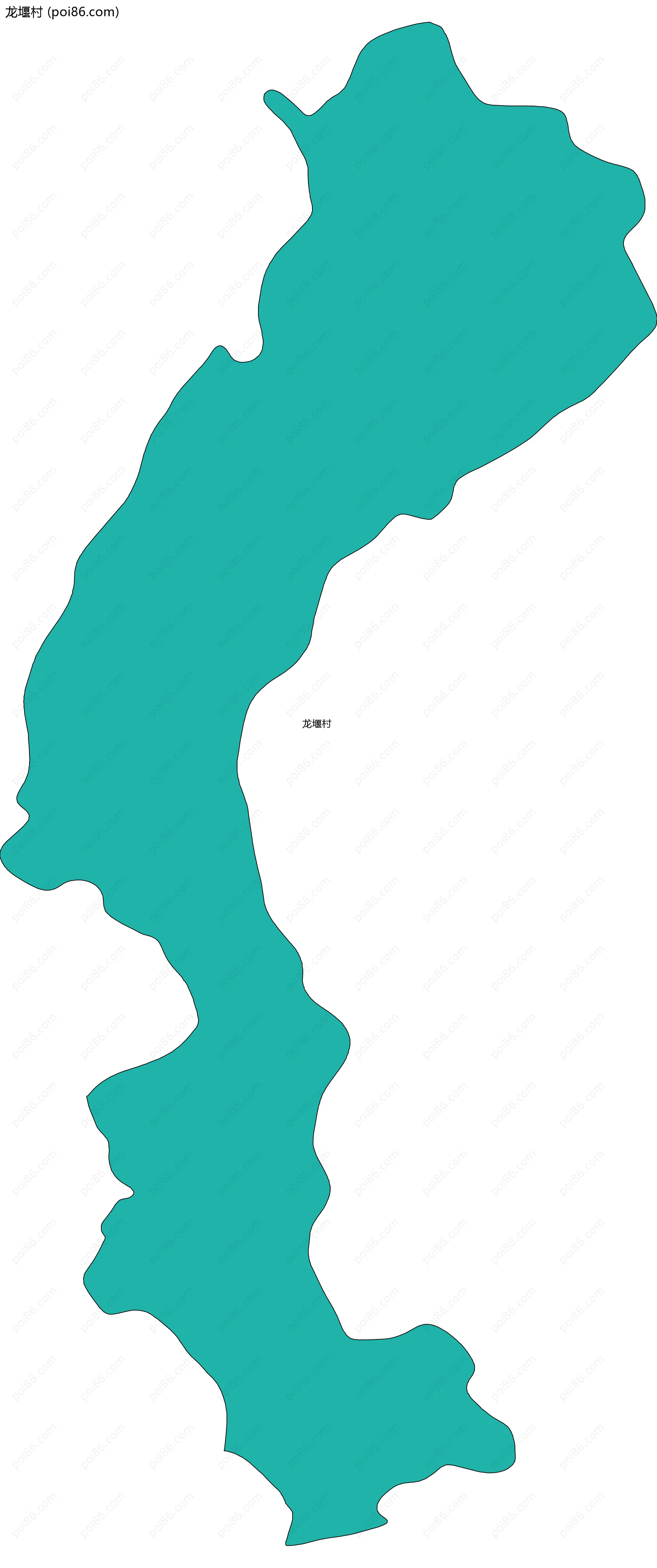 龙堰村边界地图